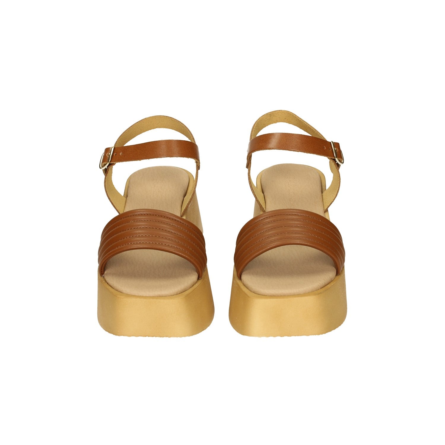 Sandali flatform incrociati. Tacco alto 6cm