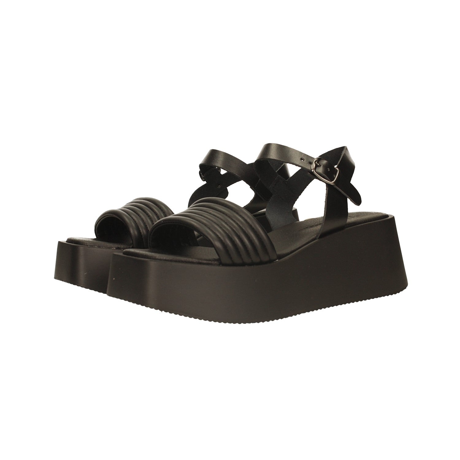 Sandali flatform incrociati. Tacco alto 6cm