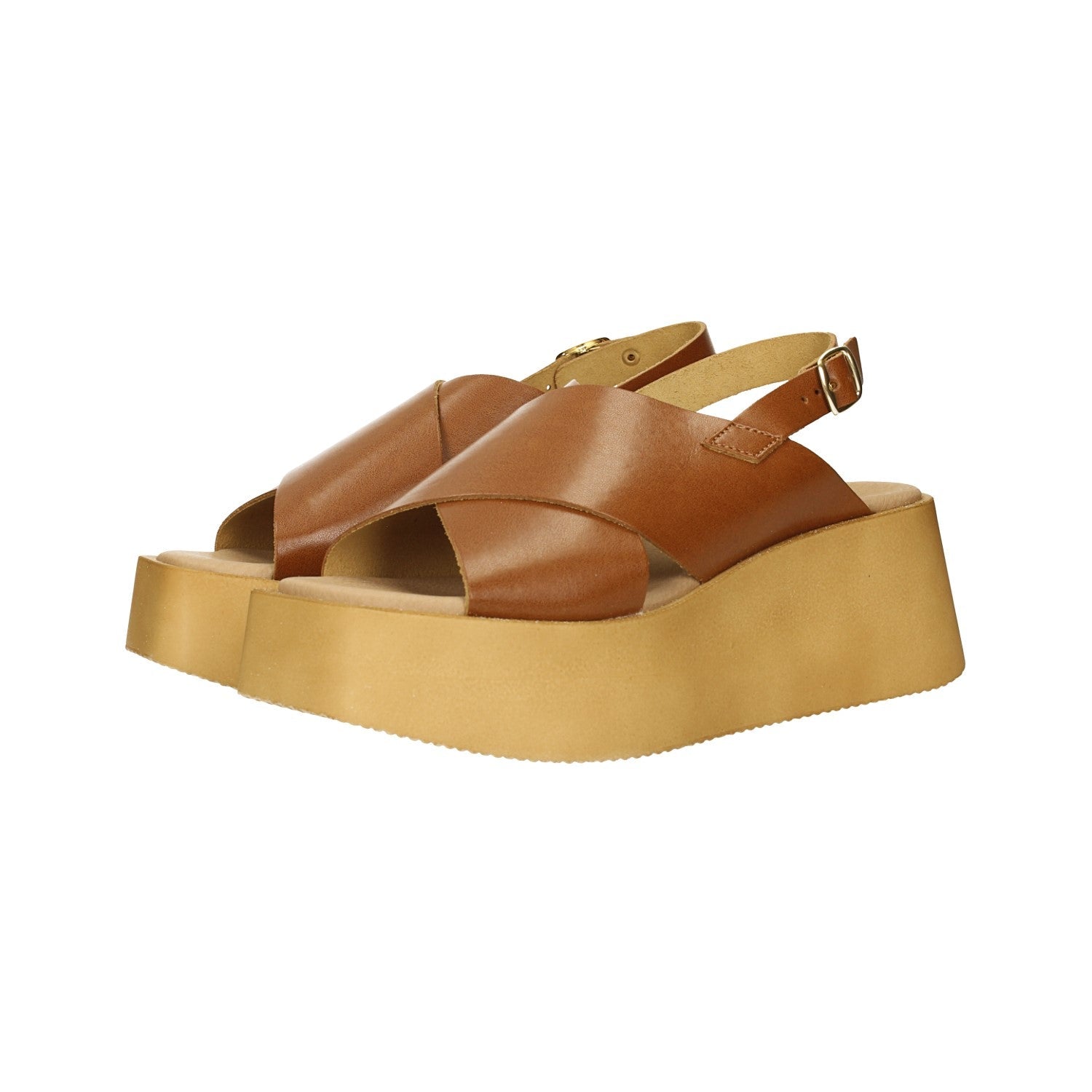 Sandali flatform incrociati. Tacco alto 6cm