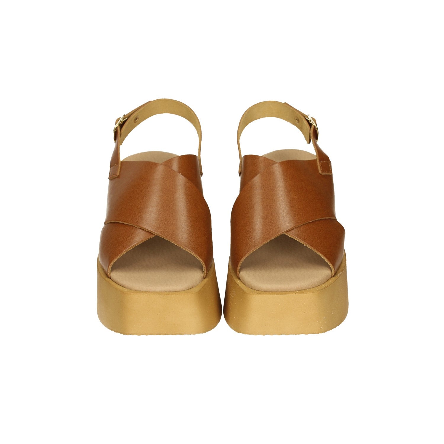 Sandali flatform incrociati. Tacco alto 6cm