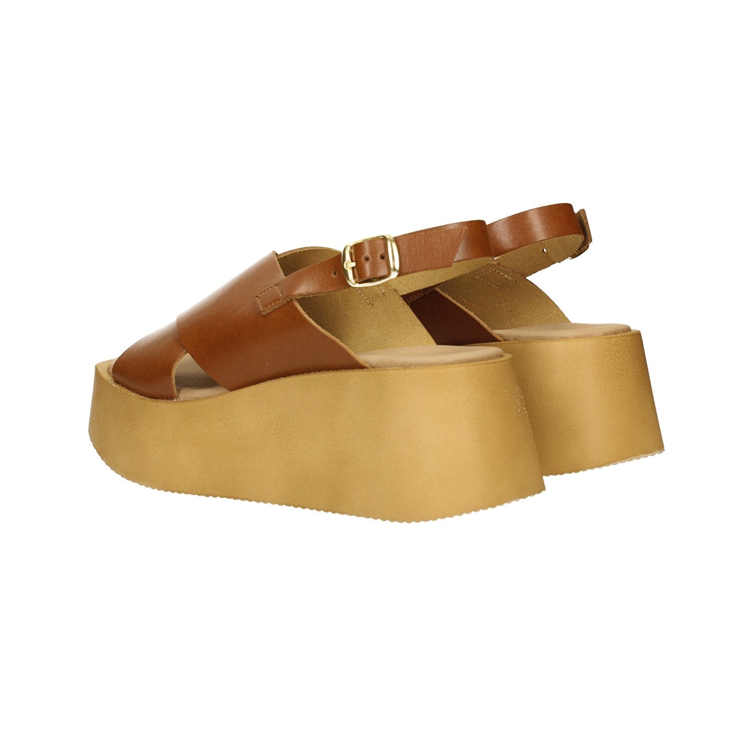 Sandali flatform incrociati. Tacco alto 6cm