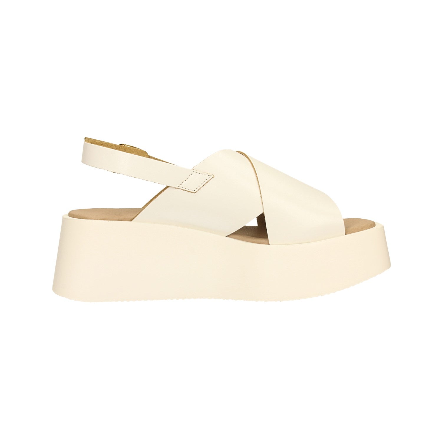 Sandali flatform incrociati. Tacco alto 6cm