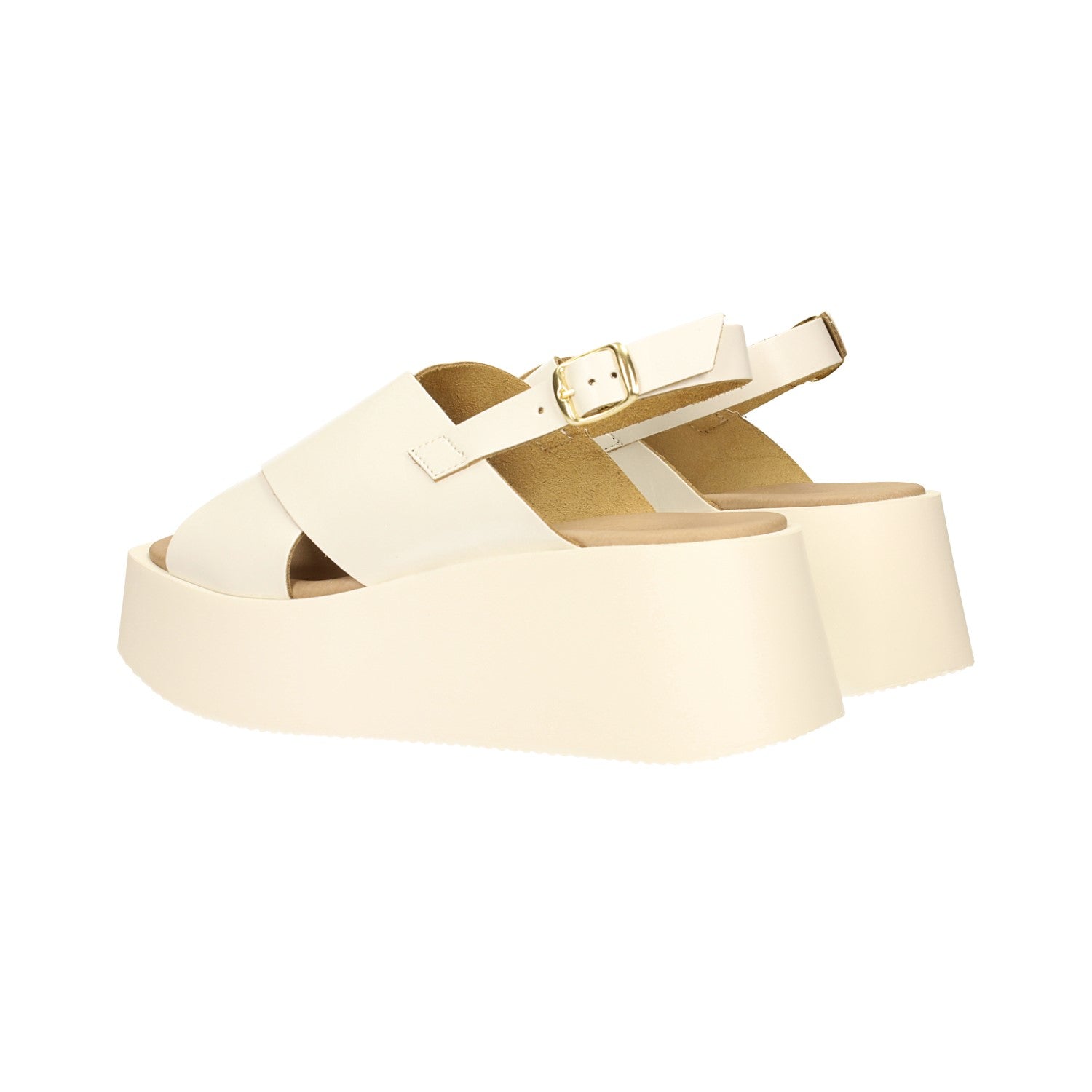 Sandali flatform incrociati. Tacco alto 6cm