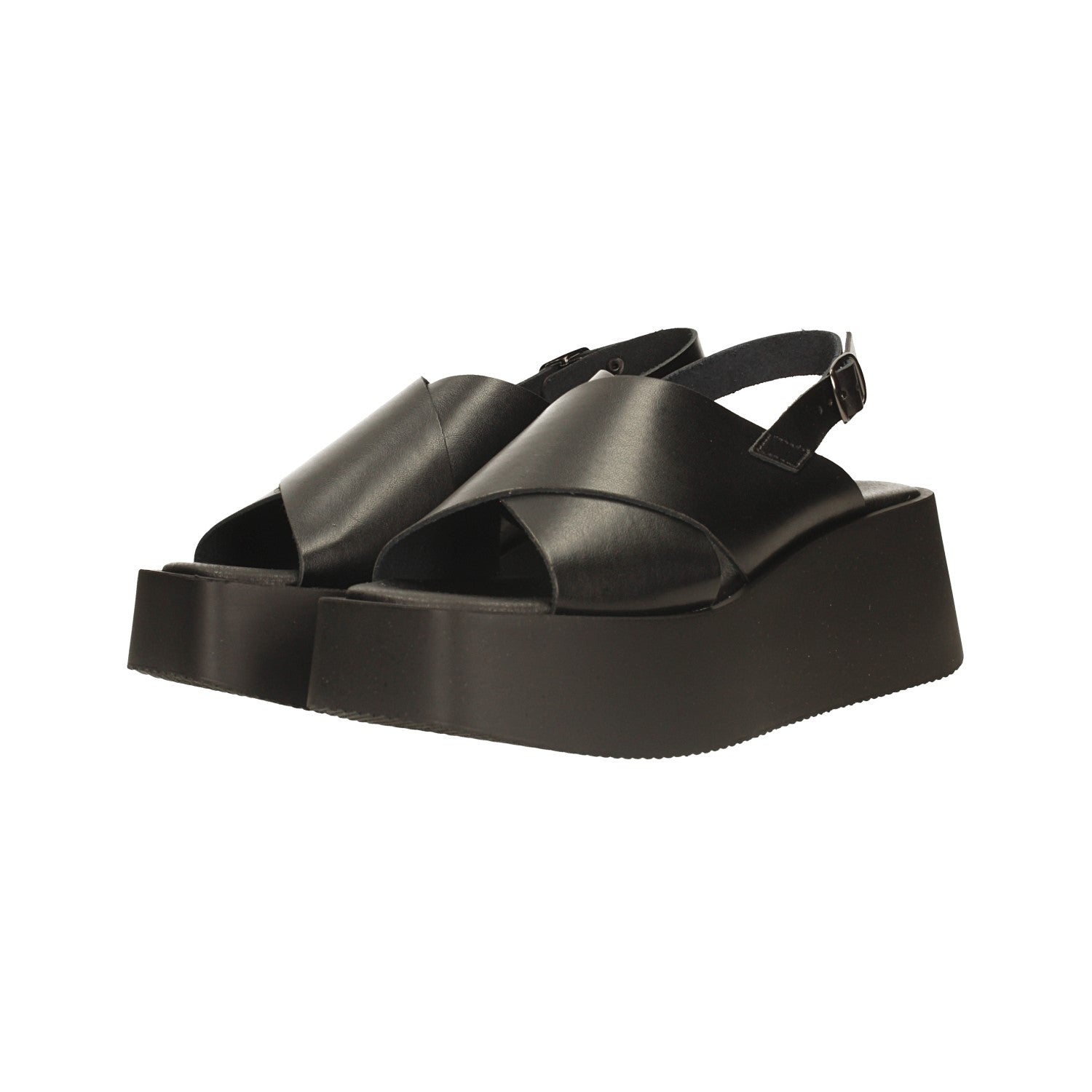 Sandali flatform incrociati. Tacco alto 6cm