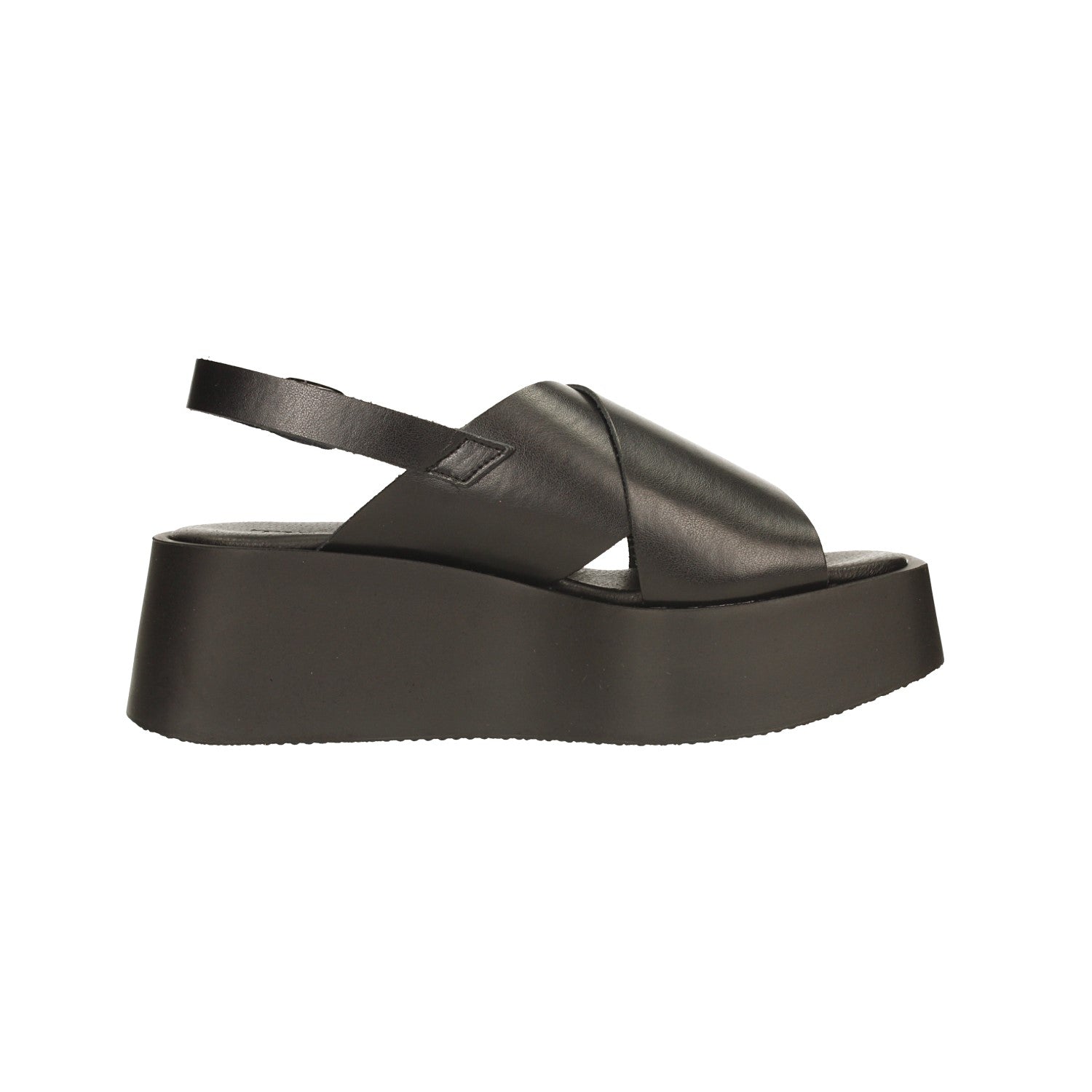 Sandali flatform incrociati. Tacco alto 6cm