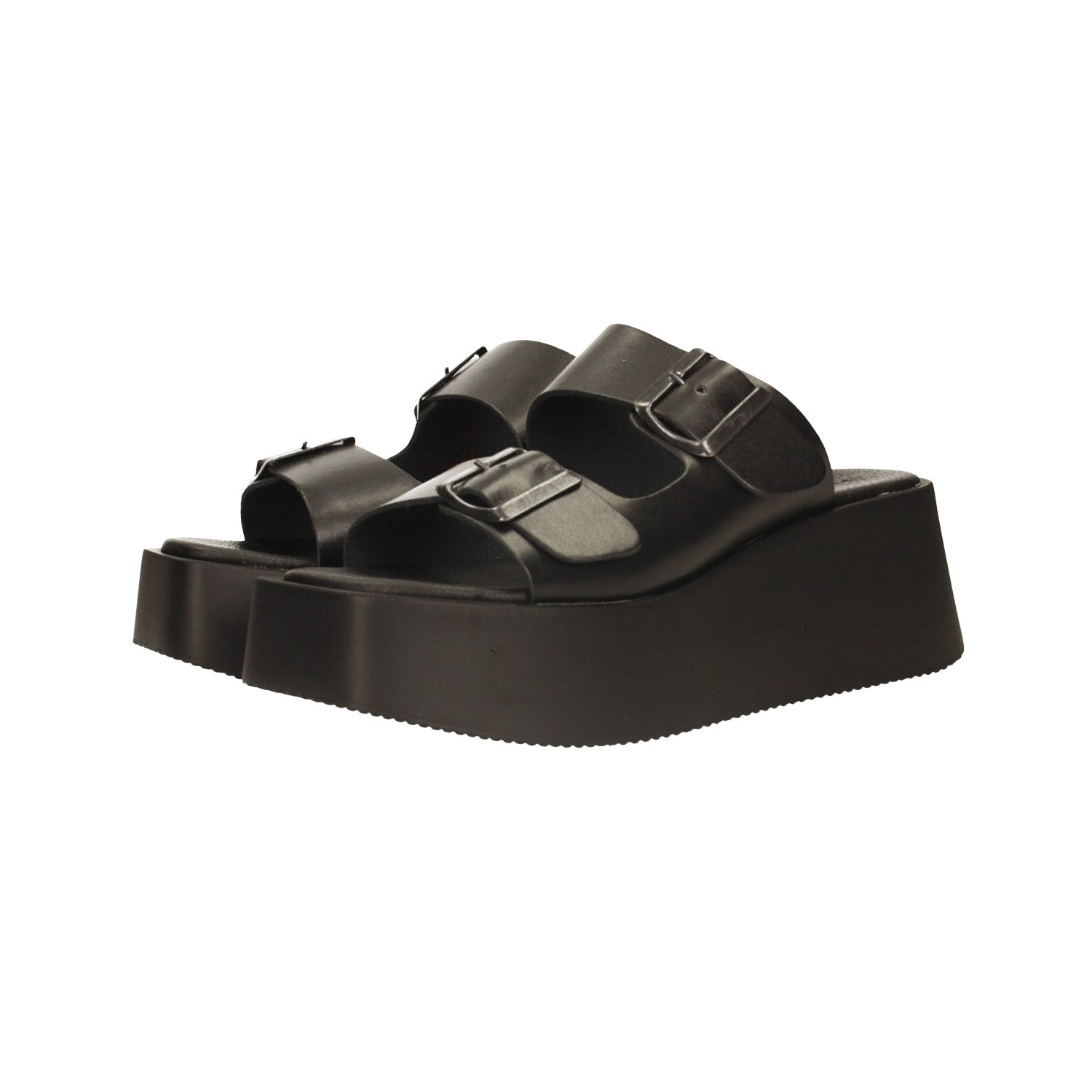 Sandali flatform con fibbia. Tacco alto 6cm