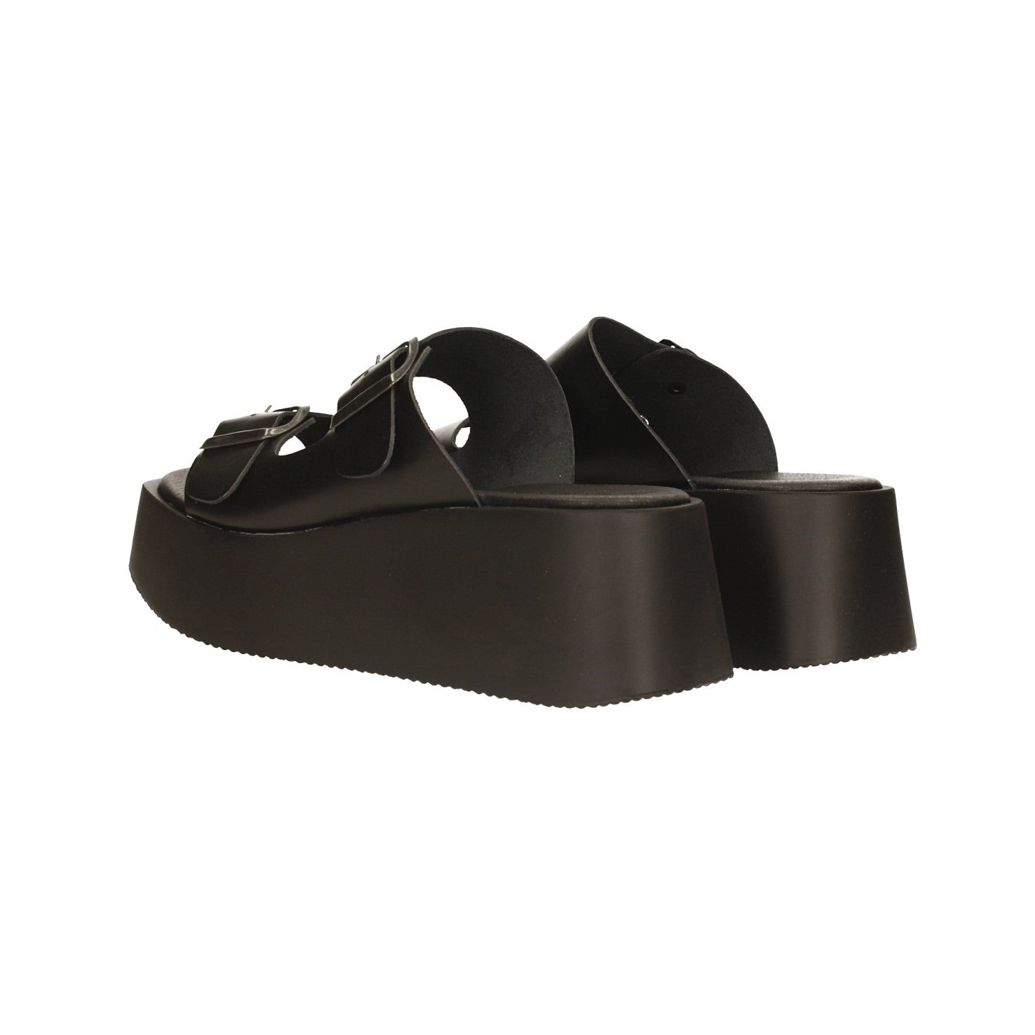 Sandali flatform con fibbia. Tacco alto 6cm