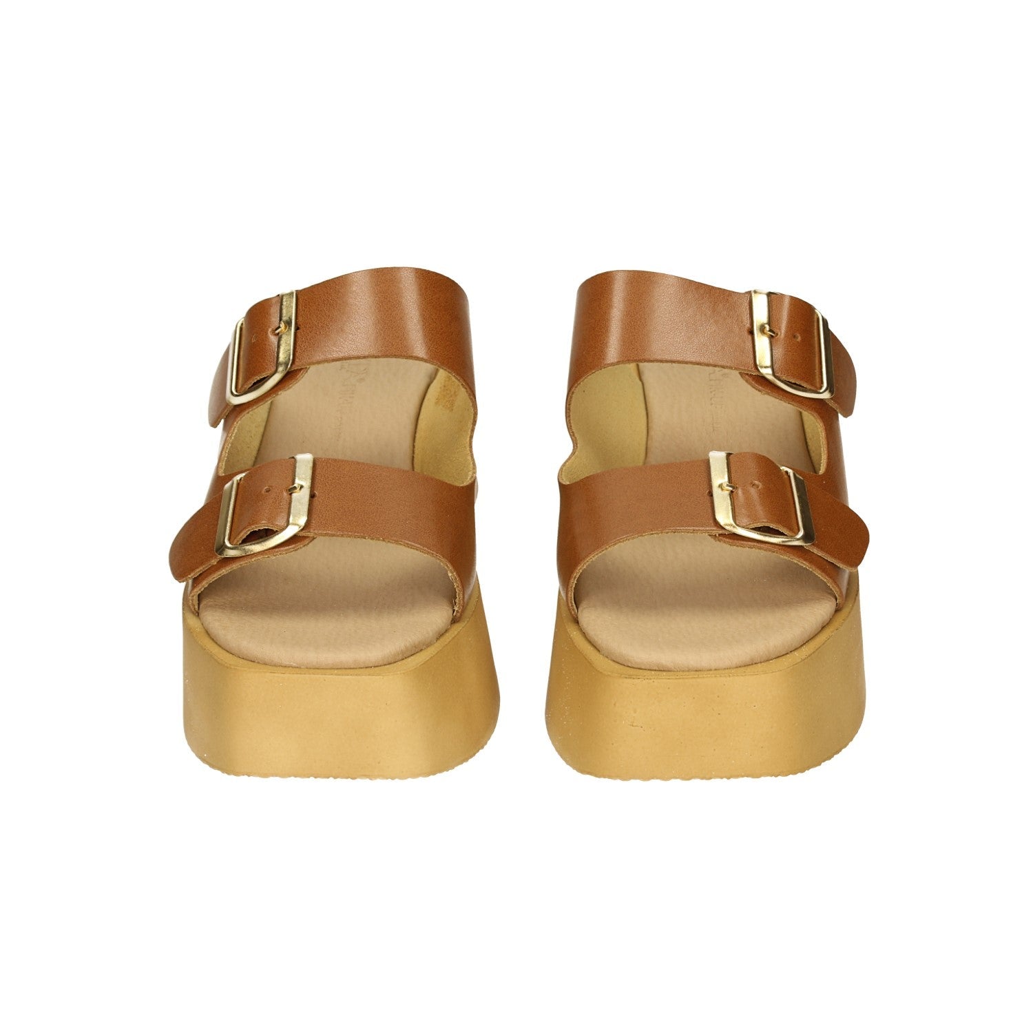 Sandali flatform con fibbia. Tacco alto 6cm