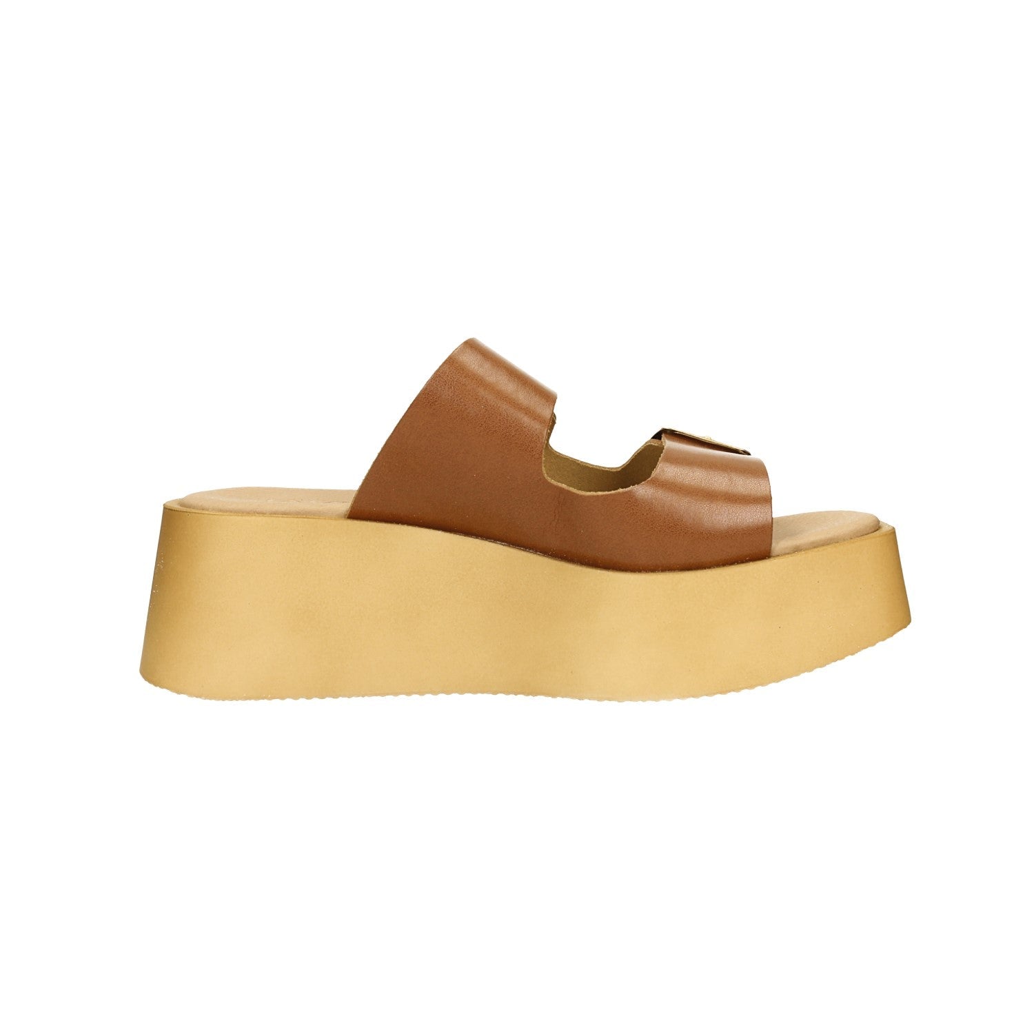 Sandali flatform con fibbia. Tacco alto 6cm