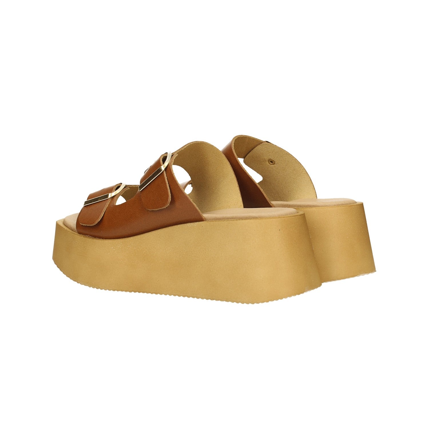 Sandali flatform con fibbia. Tacco alto 6cm