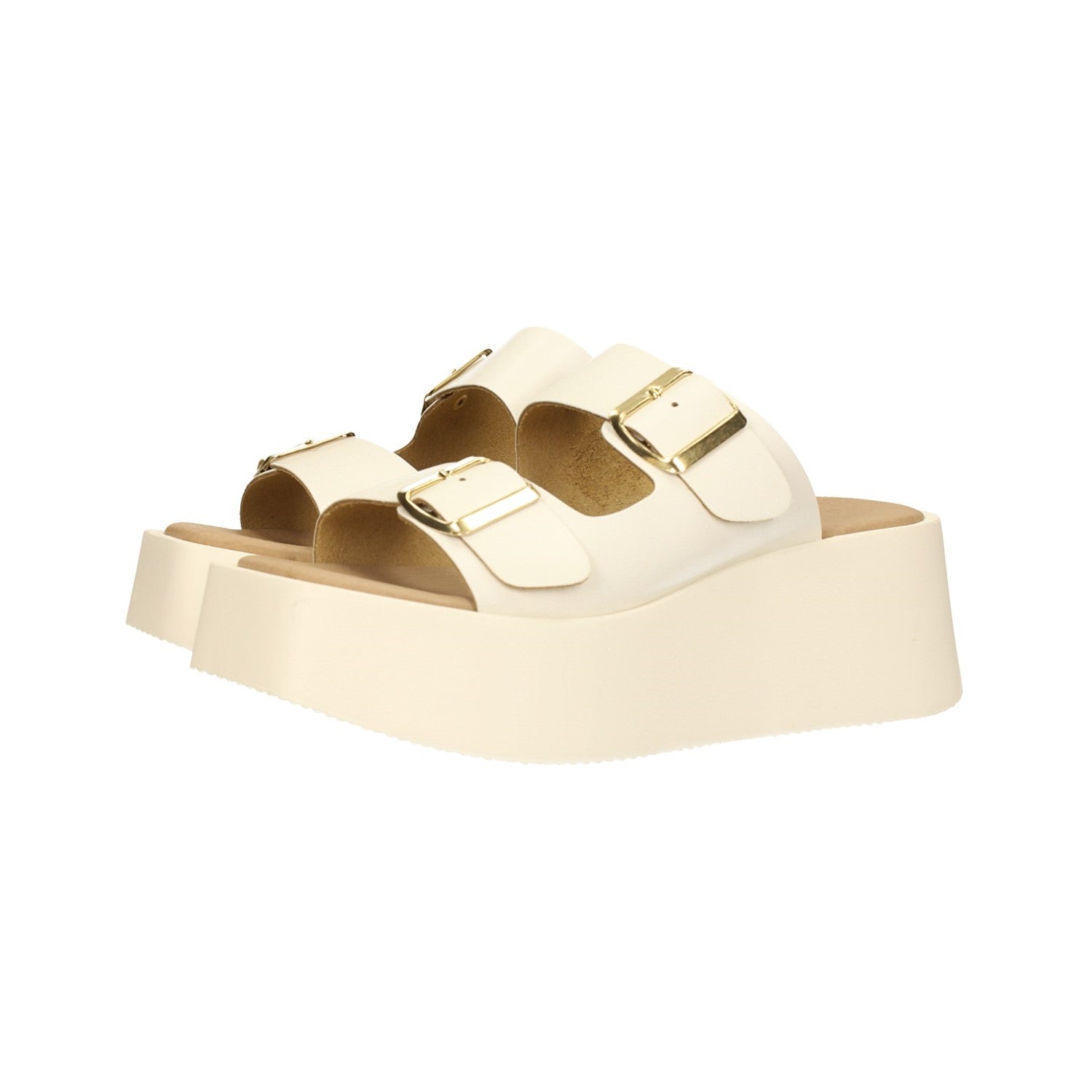 Sandali flatform con fibbia. Tacco alto 6cm