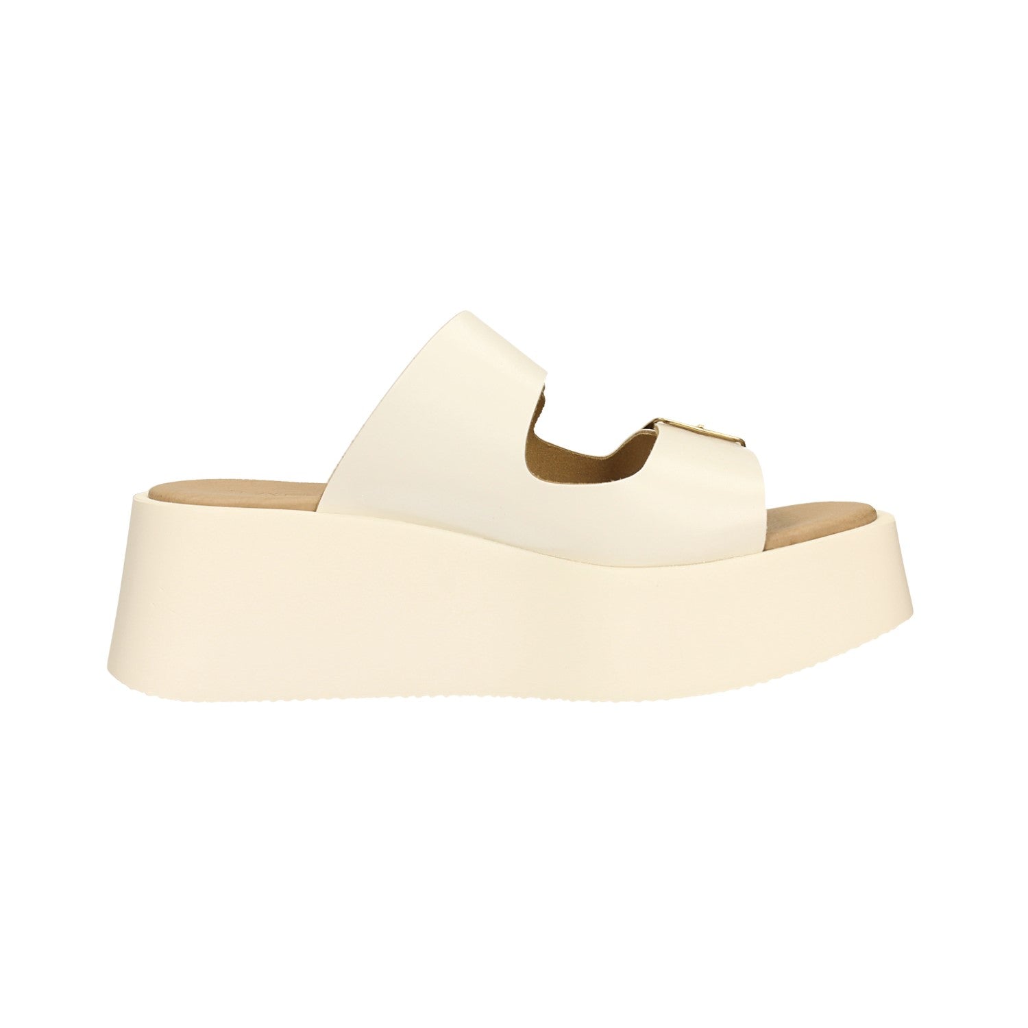 Sandali flatform con fibbia. Tacco alto 6cm