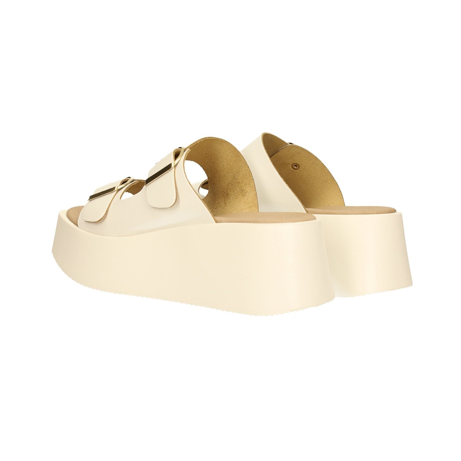 Sandali flatform con fibbia. Tacco alto 6cm