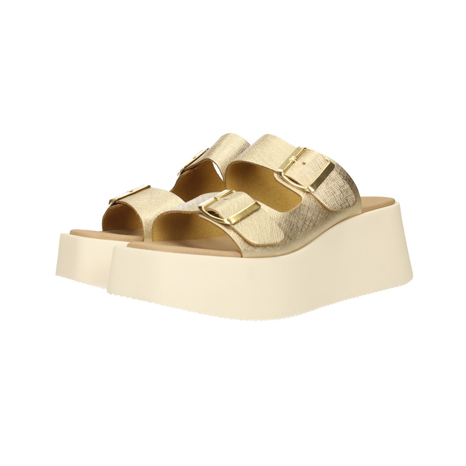 Sandali flatform con fibbia. Tacco alto 6cm