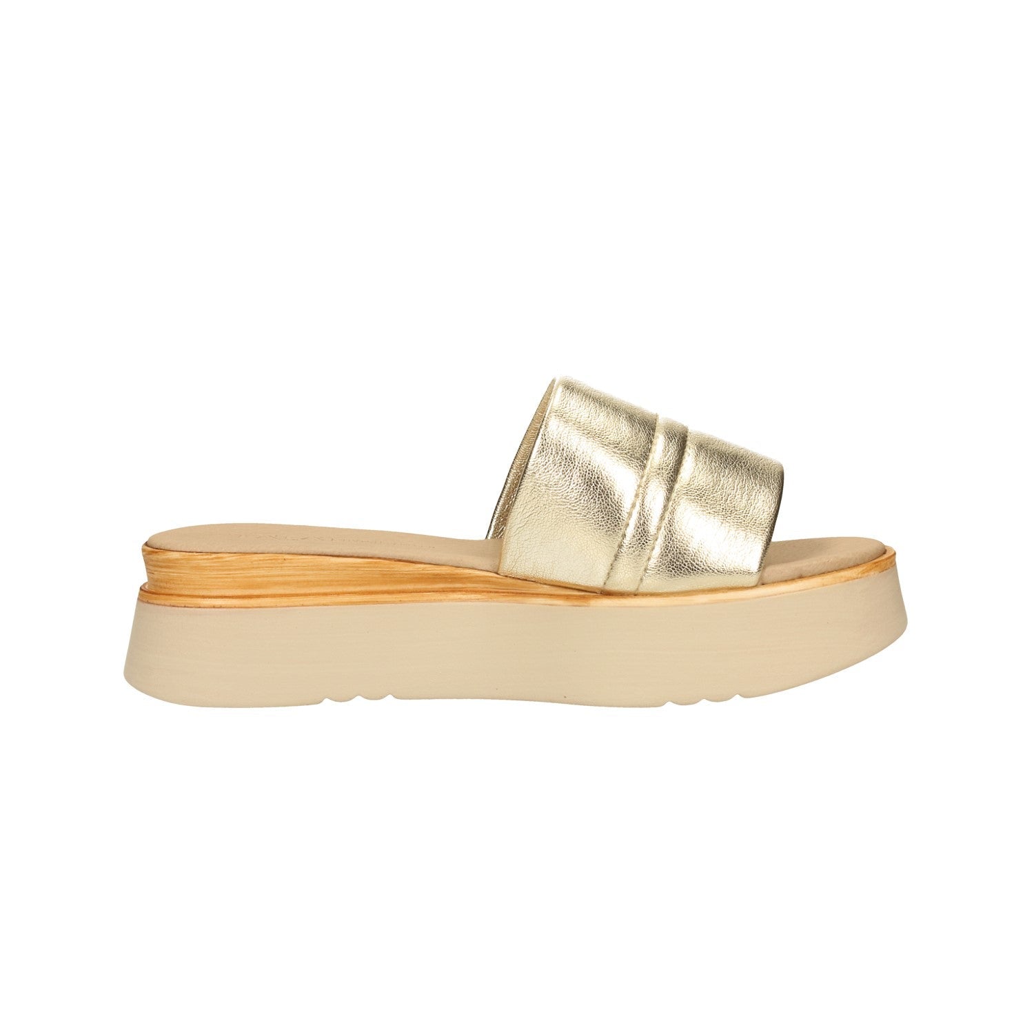 Sandali con zeppa. Tacco alto 3cm