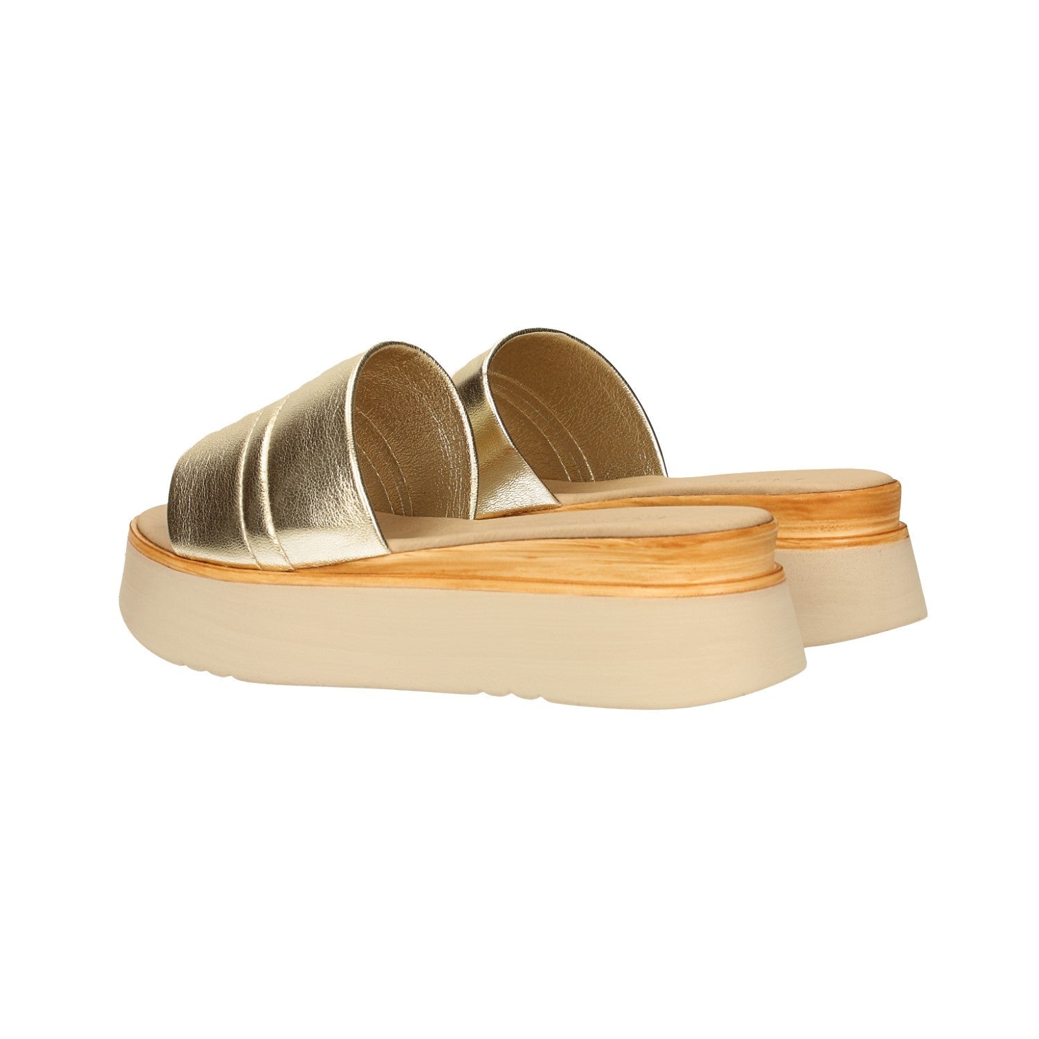 Sandali con zeppa. Tacco alto 3cm
