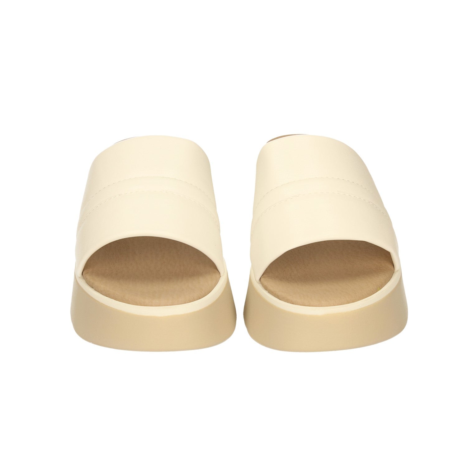 Sandali con zeppa. Tacco alto 3cm