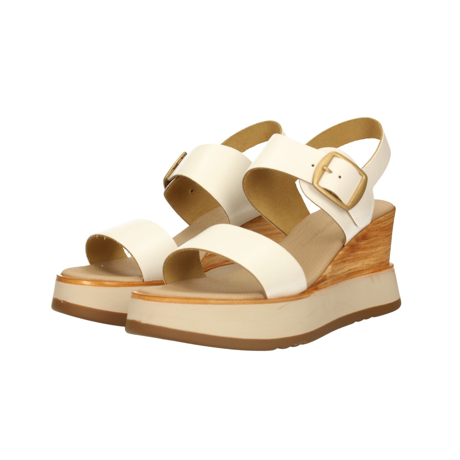 Sandali con zeppa. Made in Italy. Tacco alto 7.5cm