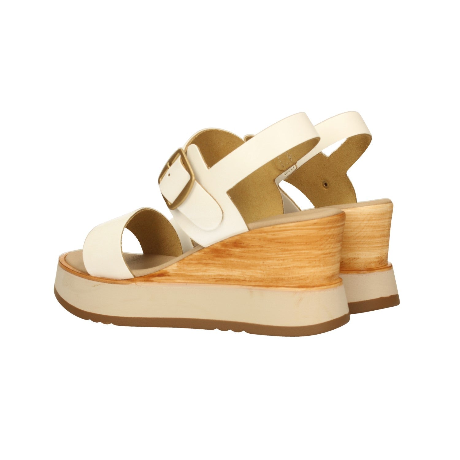 Sandali con zeppa. Made in Italy. Tacco alto 7.5cm