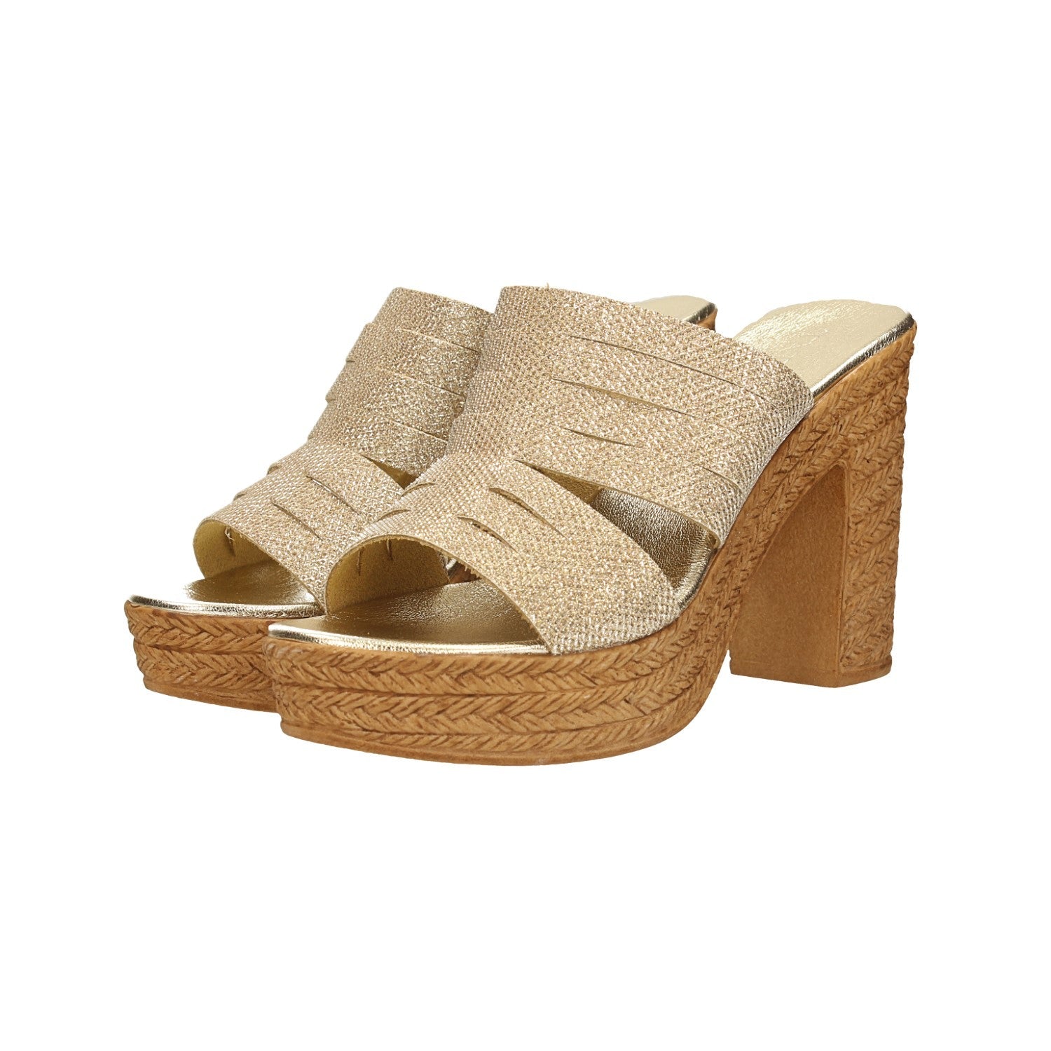 Sandali con glitter. Made in Italy. Tacco alto 10cm