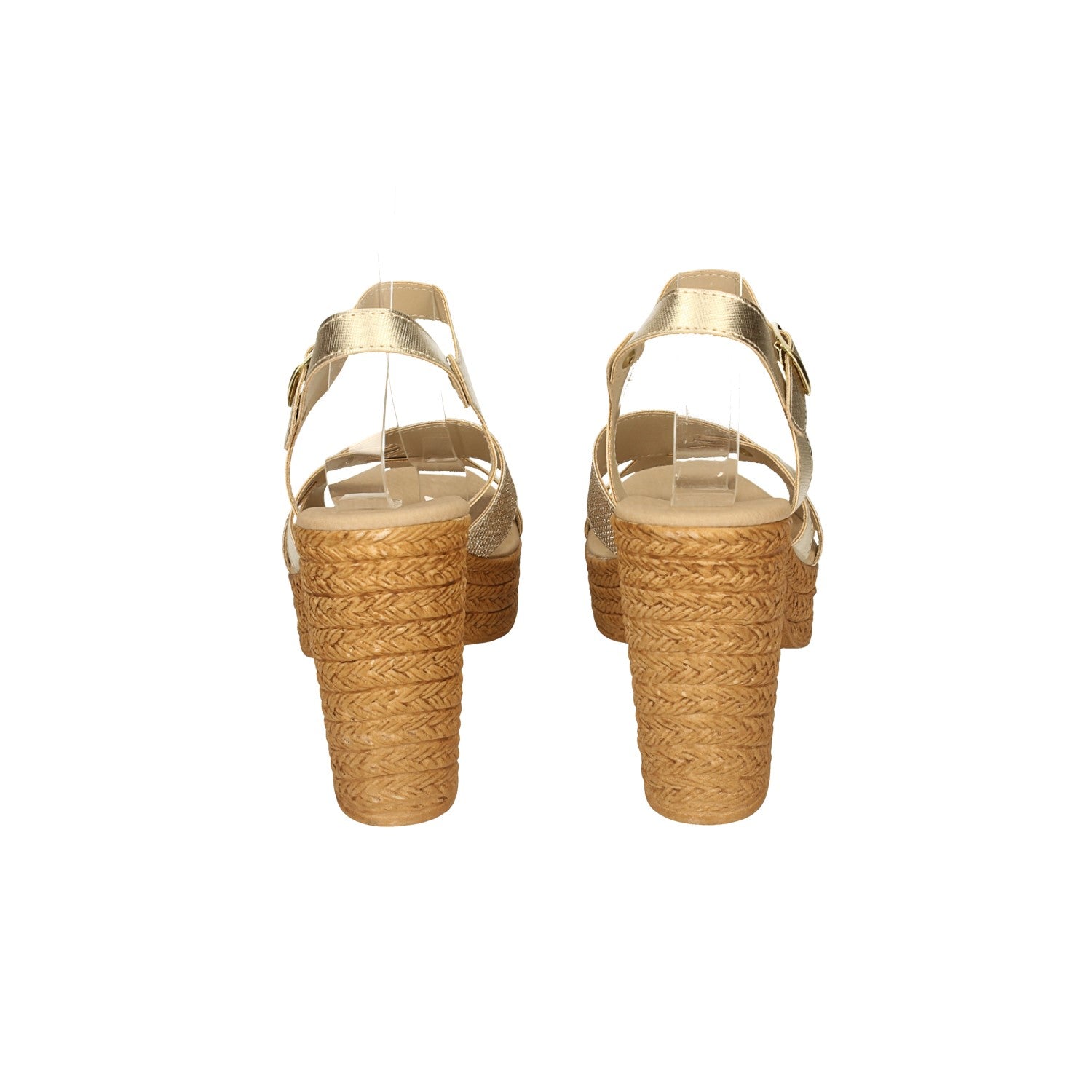 Sandali con intreccio glitterato. Made in Italy. Tacco alto 11 cm