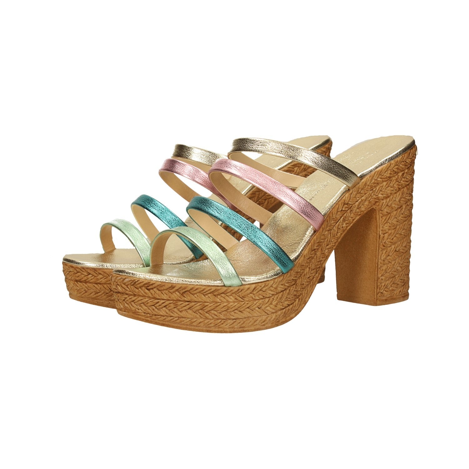 Sandali con fasce. Made in Italy. Tacco alto 10cm
