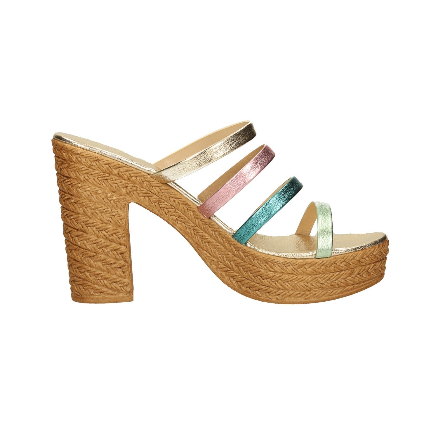 Sandali con fasce. Made in Italy. Tacco alto 10cm