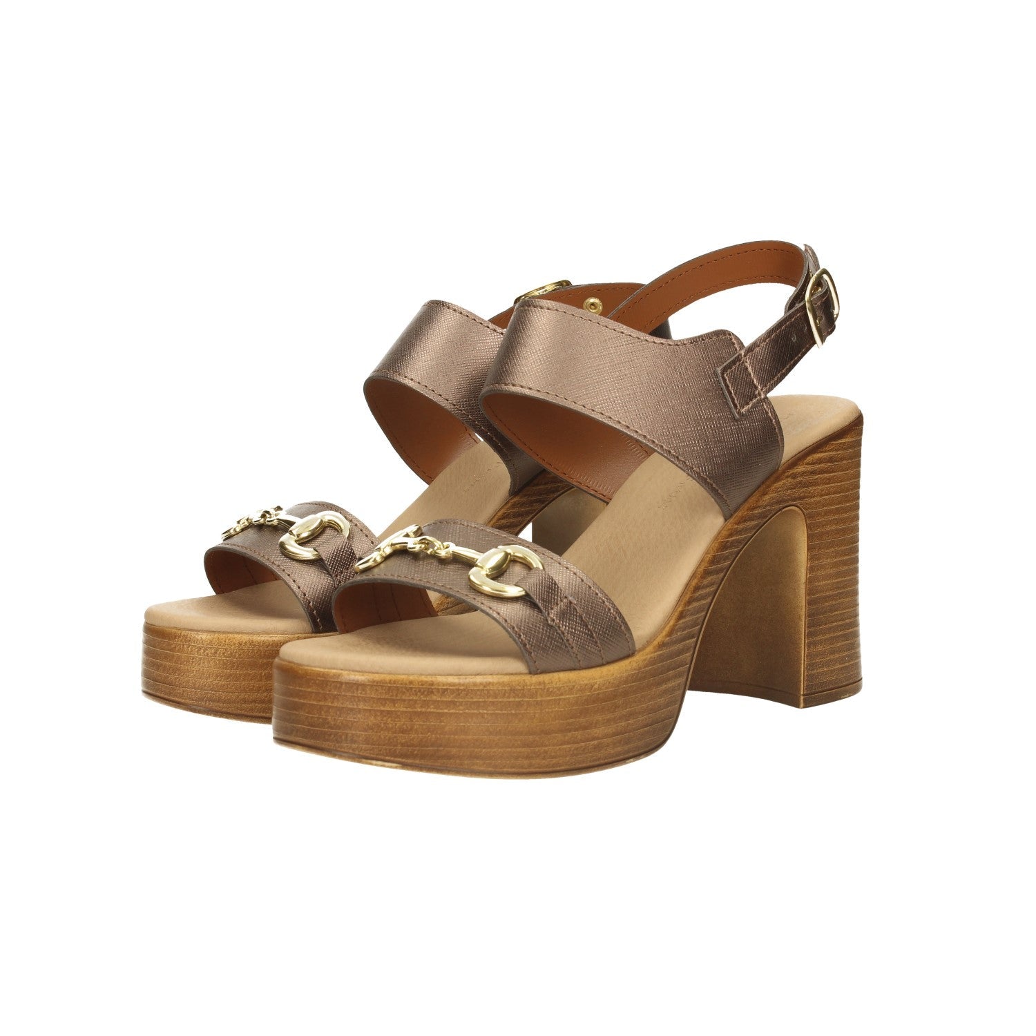 Sandali con morsetto. Made in Italy. Tacco alto 10cm