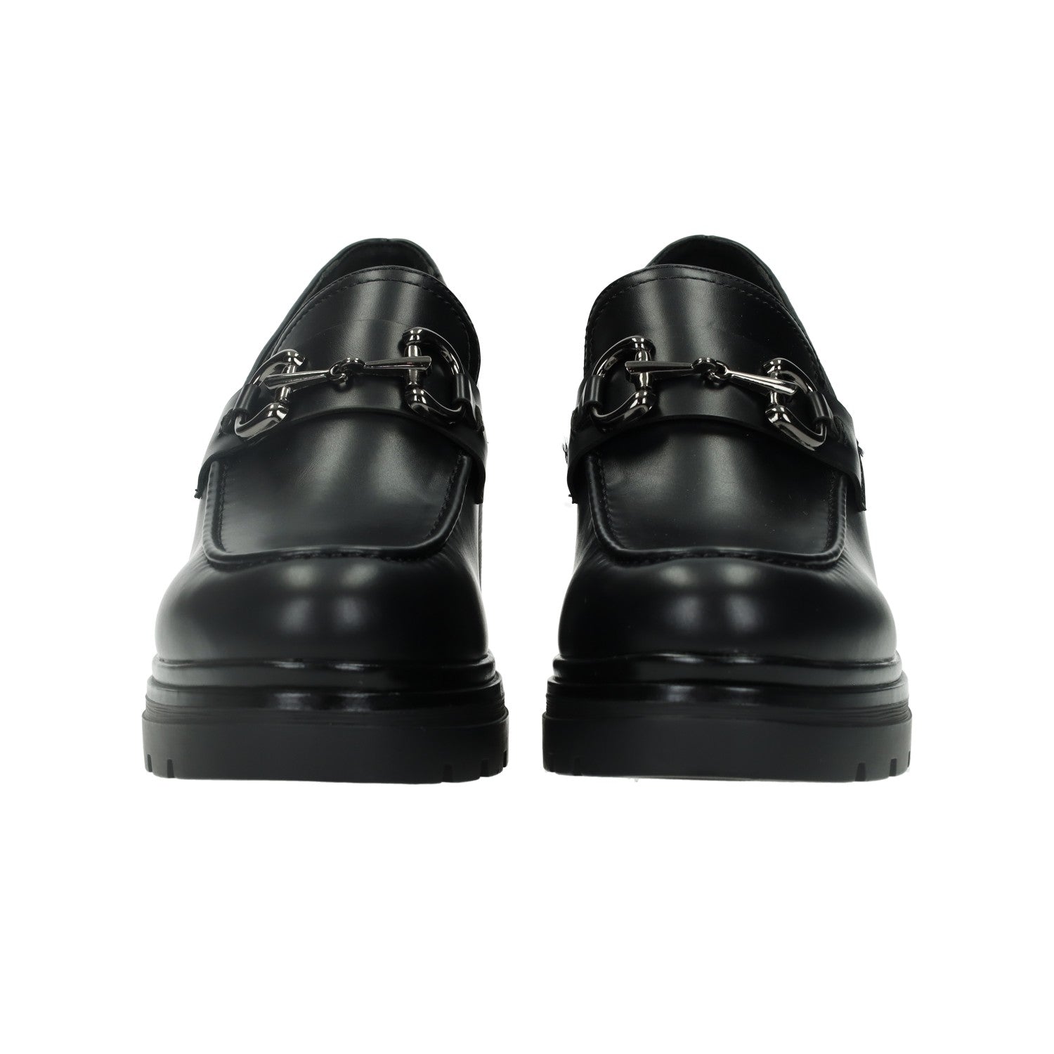 Mocassini donna con morsetto. Tacco alto 6 cm