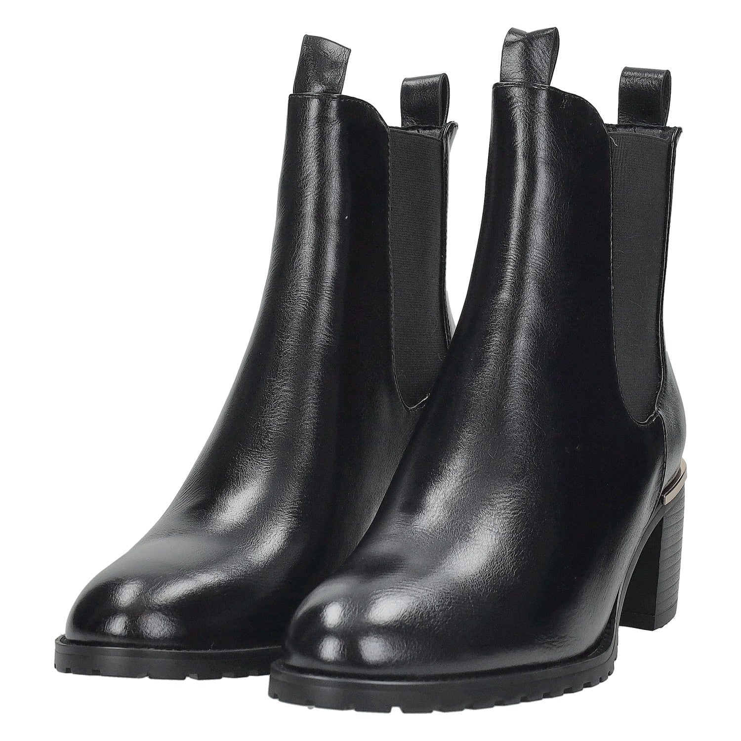 Stivaletti con banda elastica.Tacco alto 6cm