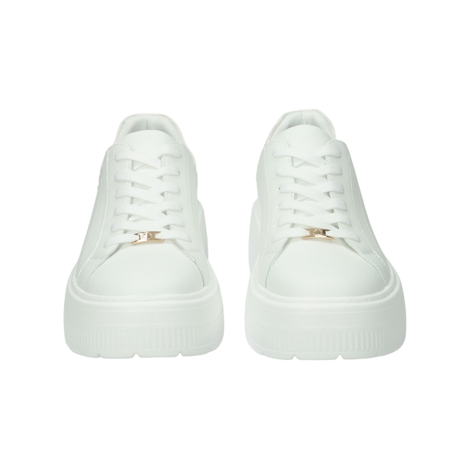 Sneakers con inserti in tessuto.Tacco alto 5cm