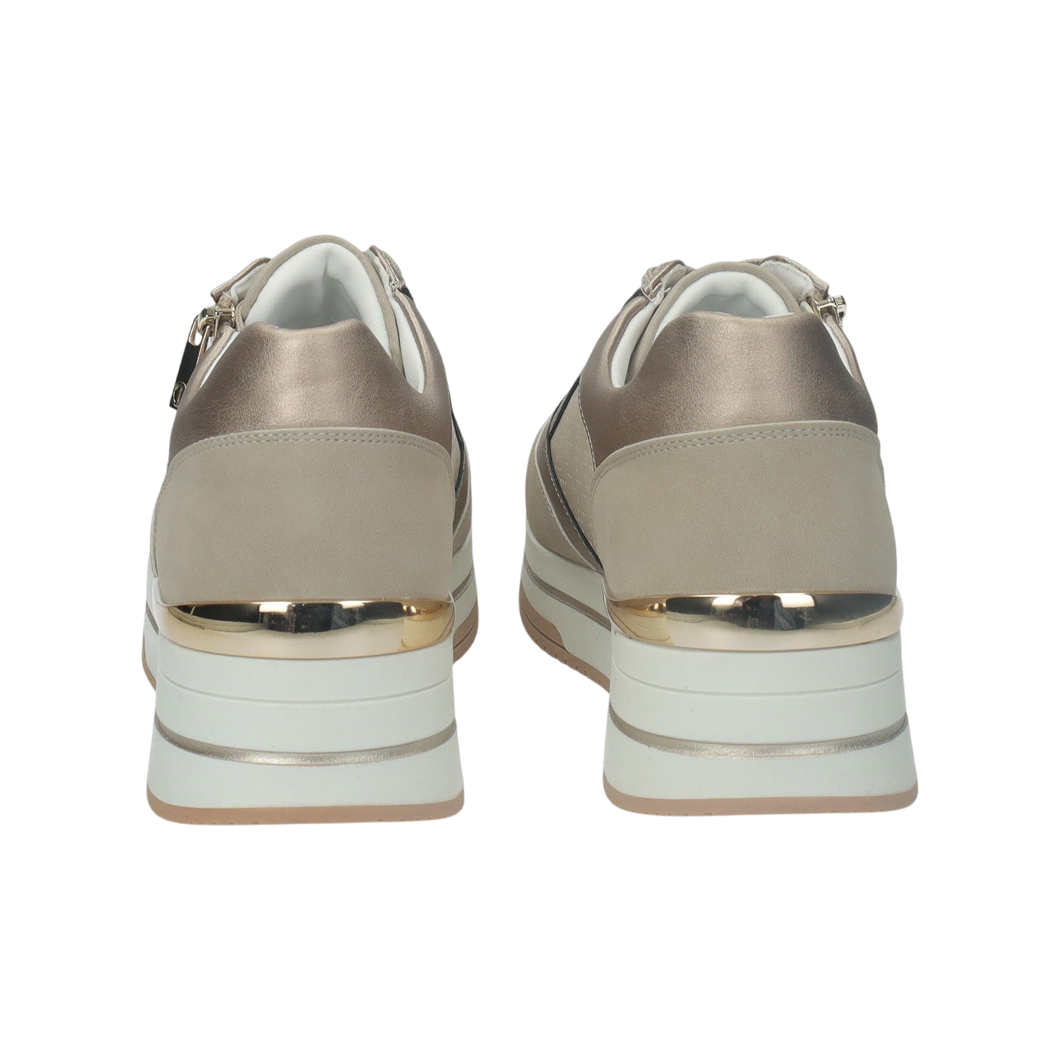 Sneakers con zip laterale.Tacco alto 3 cm