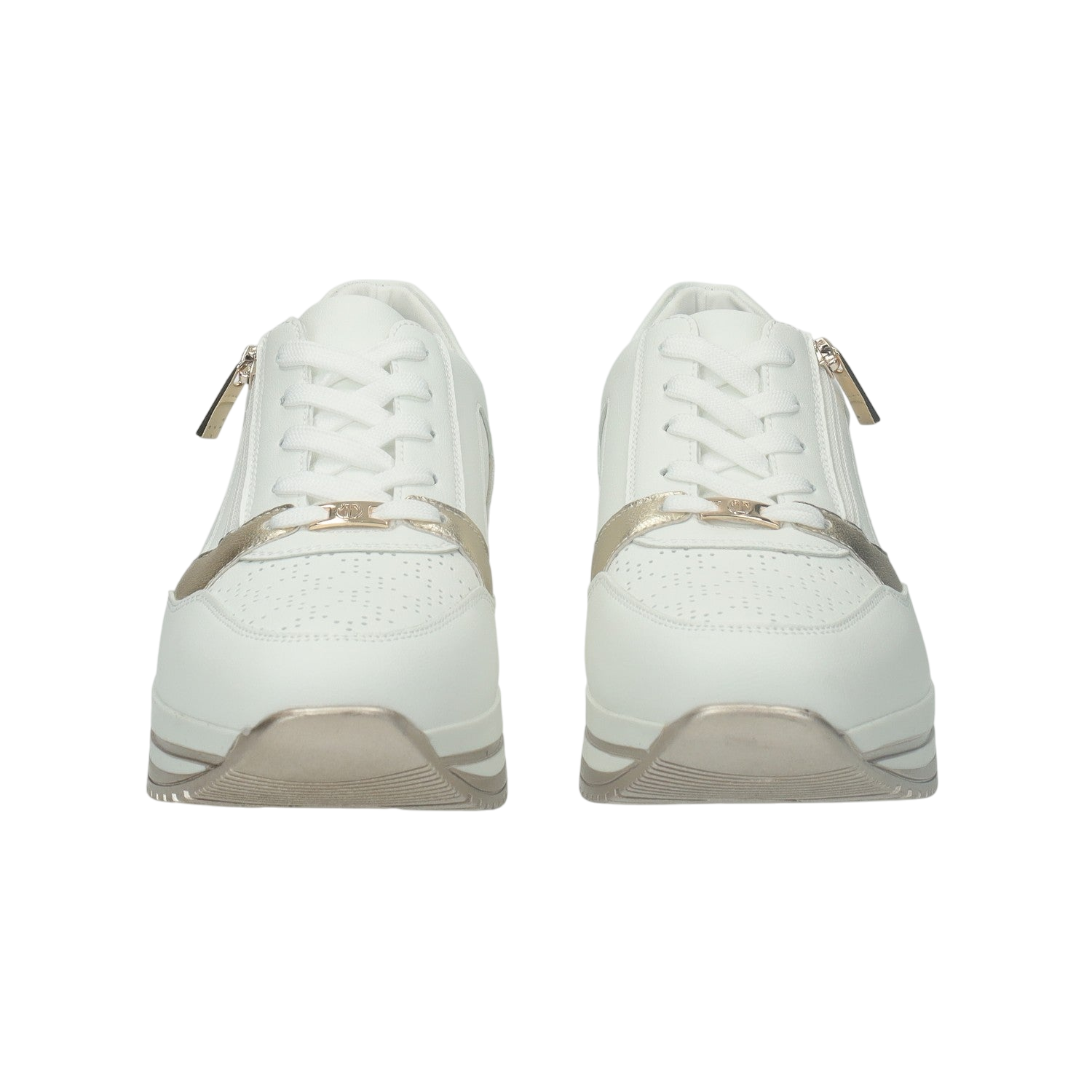 Sneakers con zip laterale.Tacco alto 3 cm