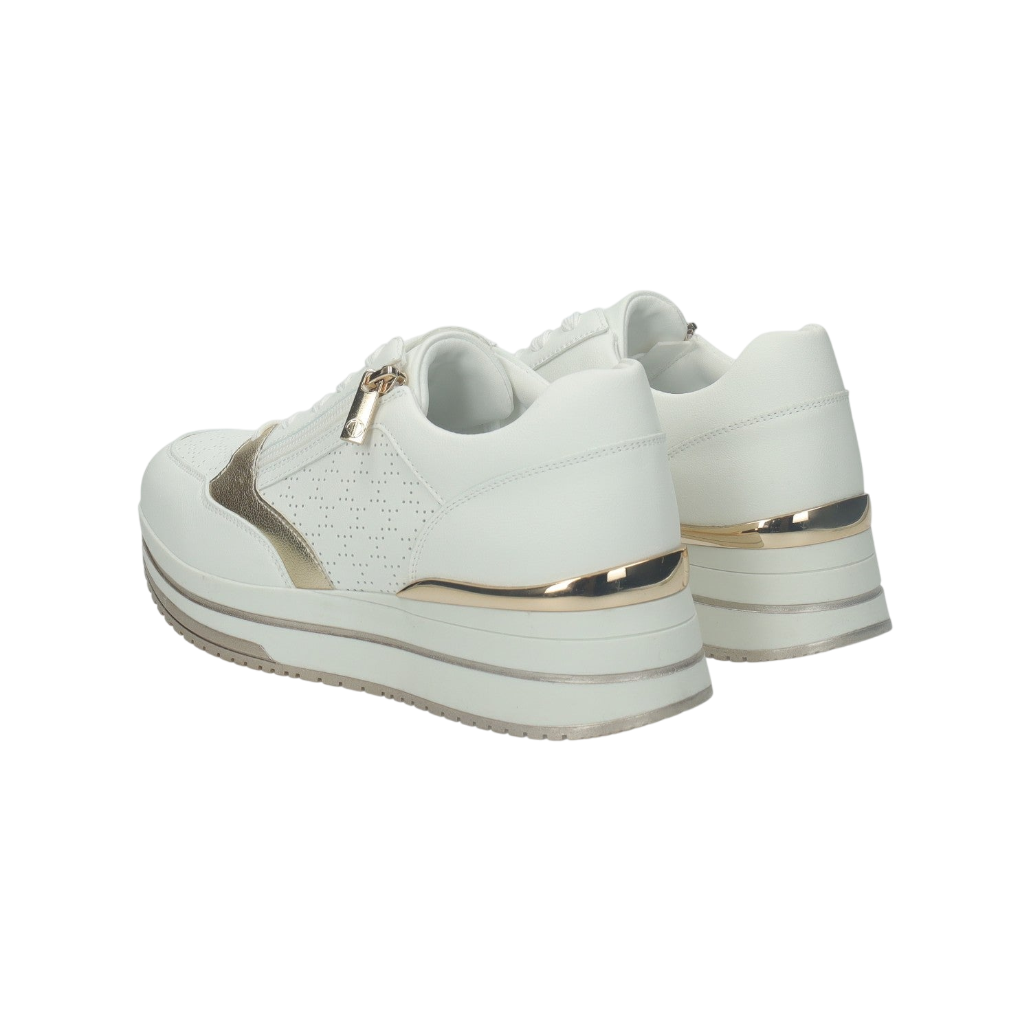 Sneakers con zip laterale.Tacco alto 3 cm