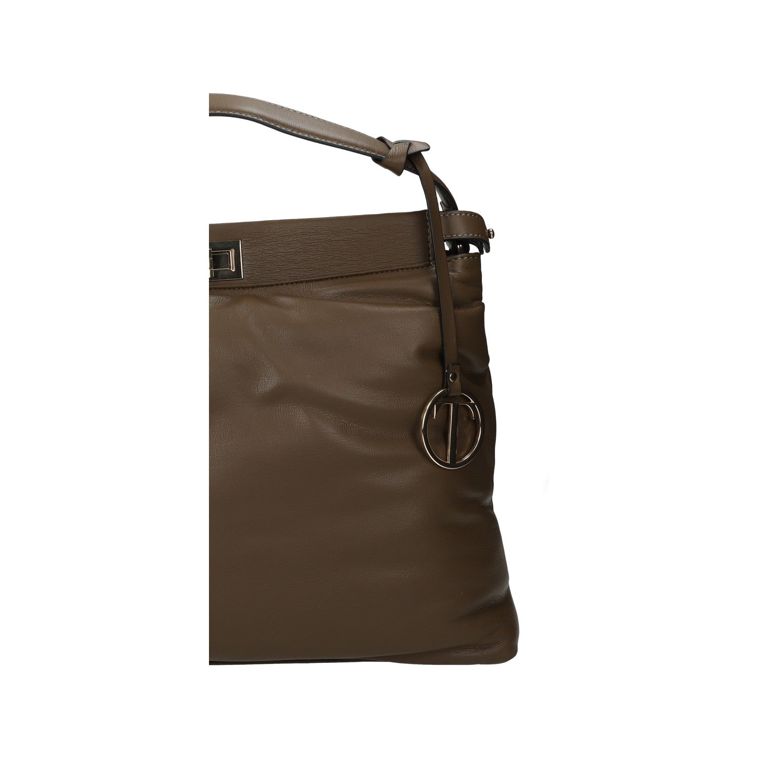 Borsa a secchiello con chiusura.