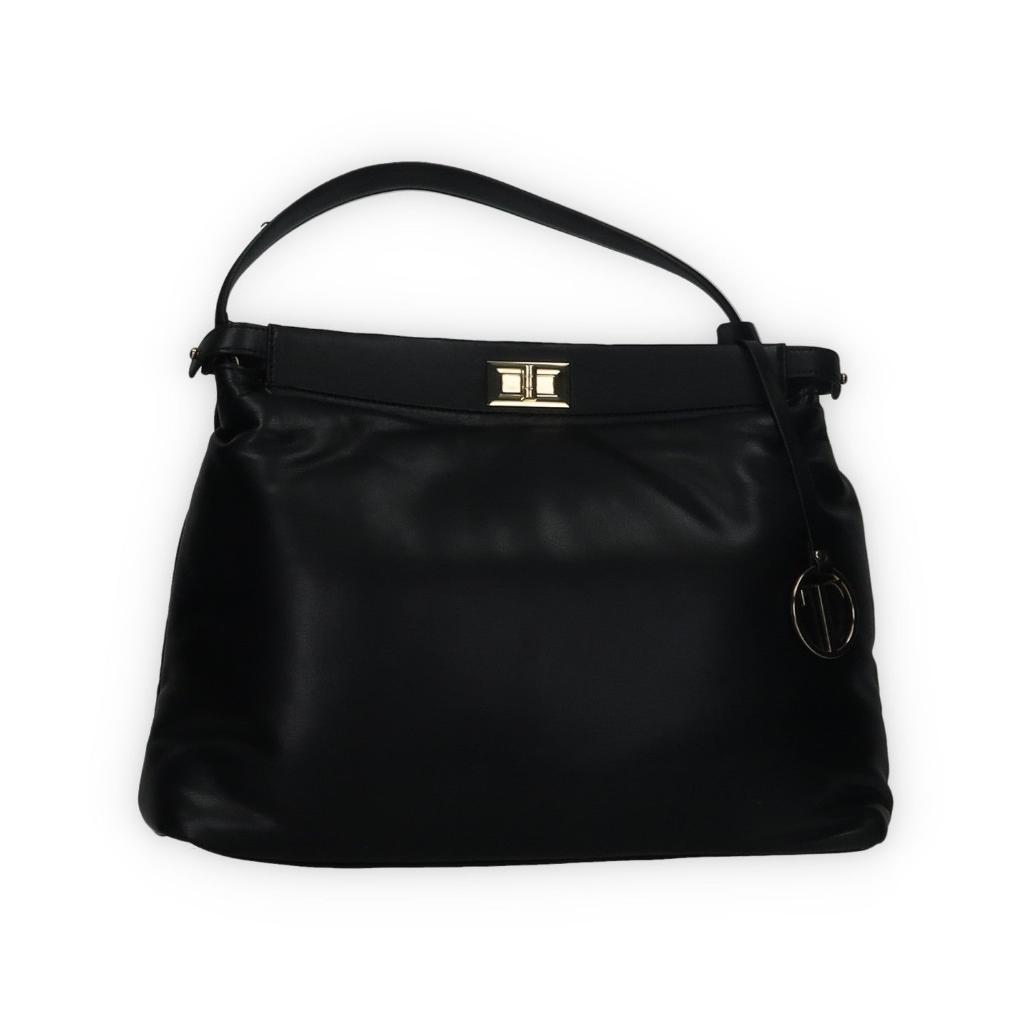 Borsa a secchiello con chiusura.