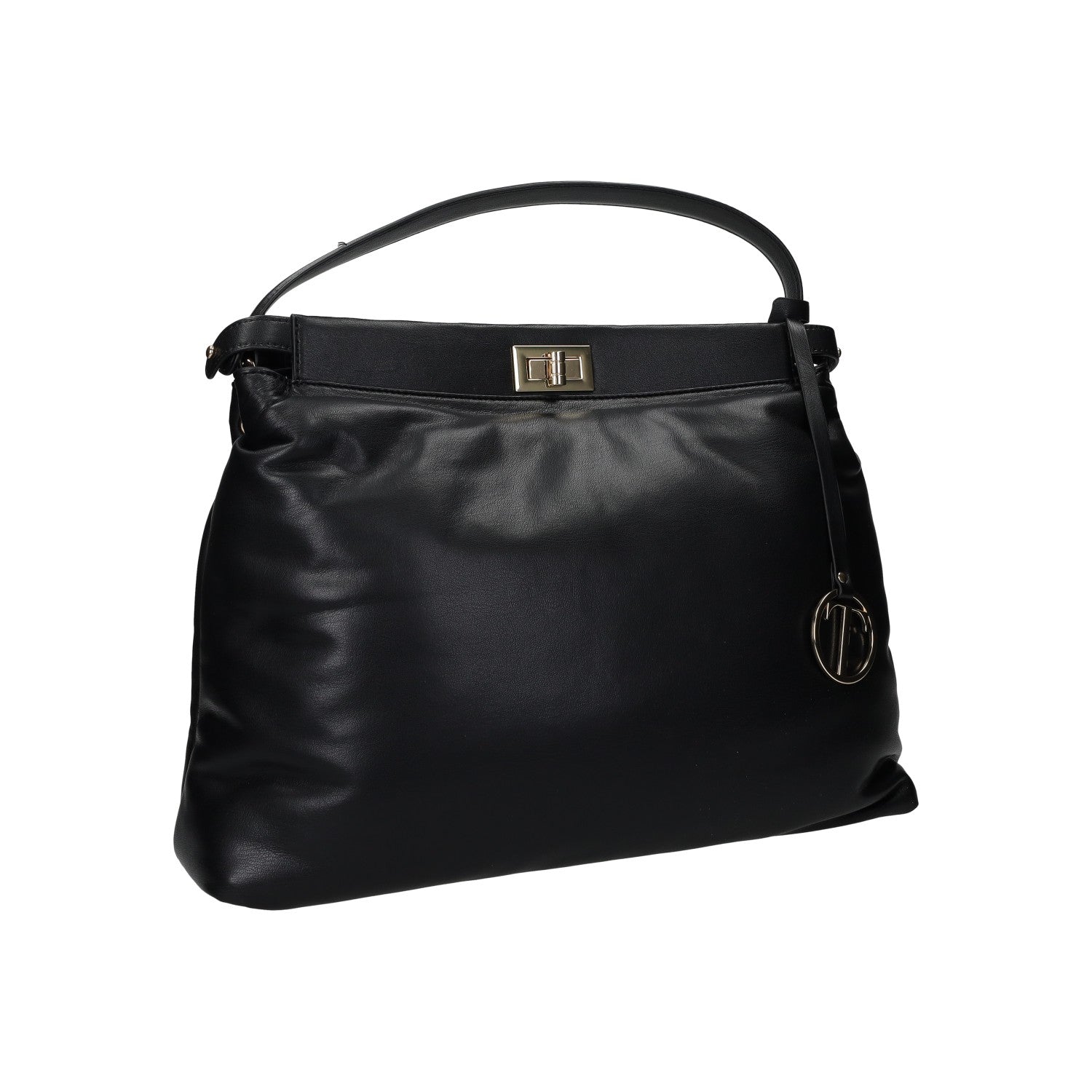 Borsa a secchiello con chiusura.