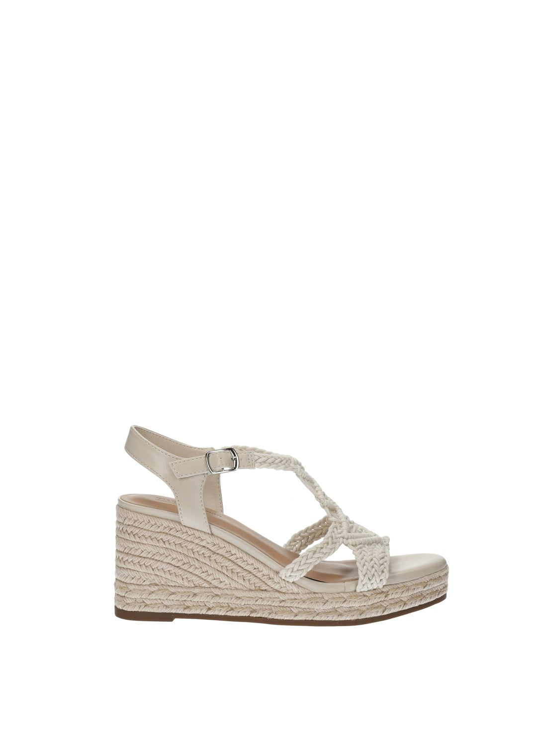 Sandali con zeppa in corda