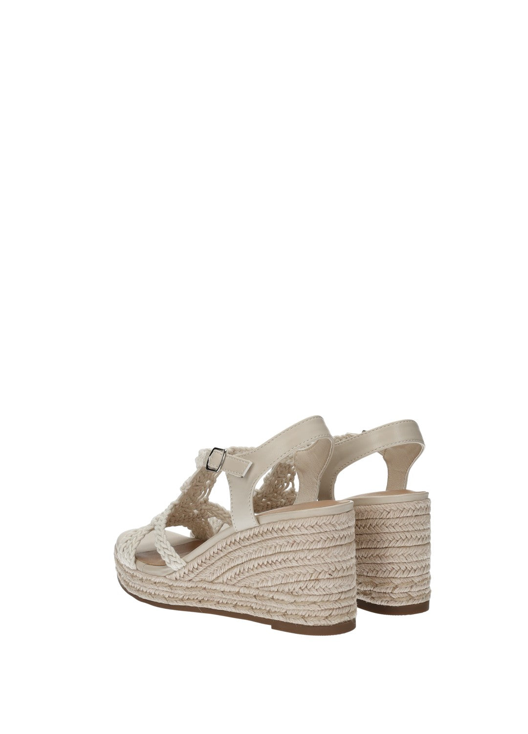 Sandali con zeppa in corda