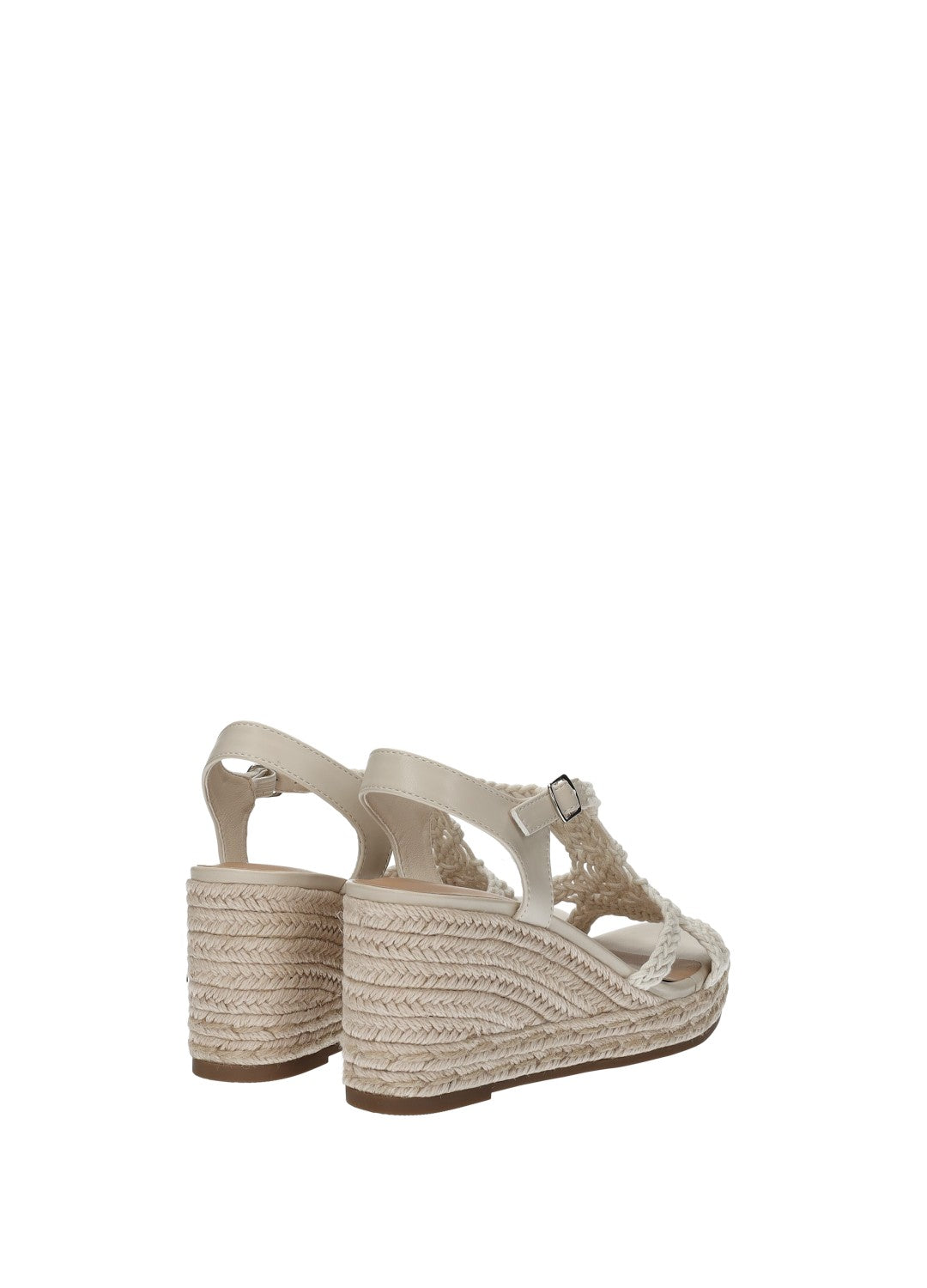 Sandali con zeppa in corda