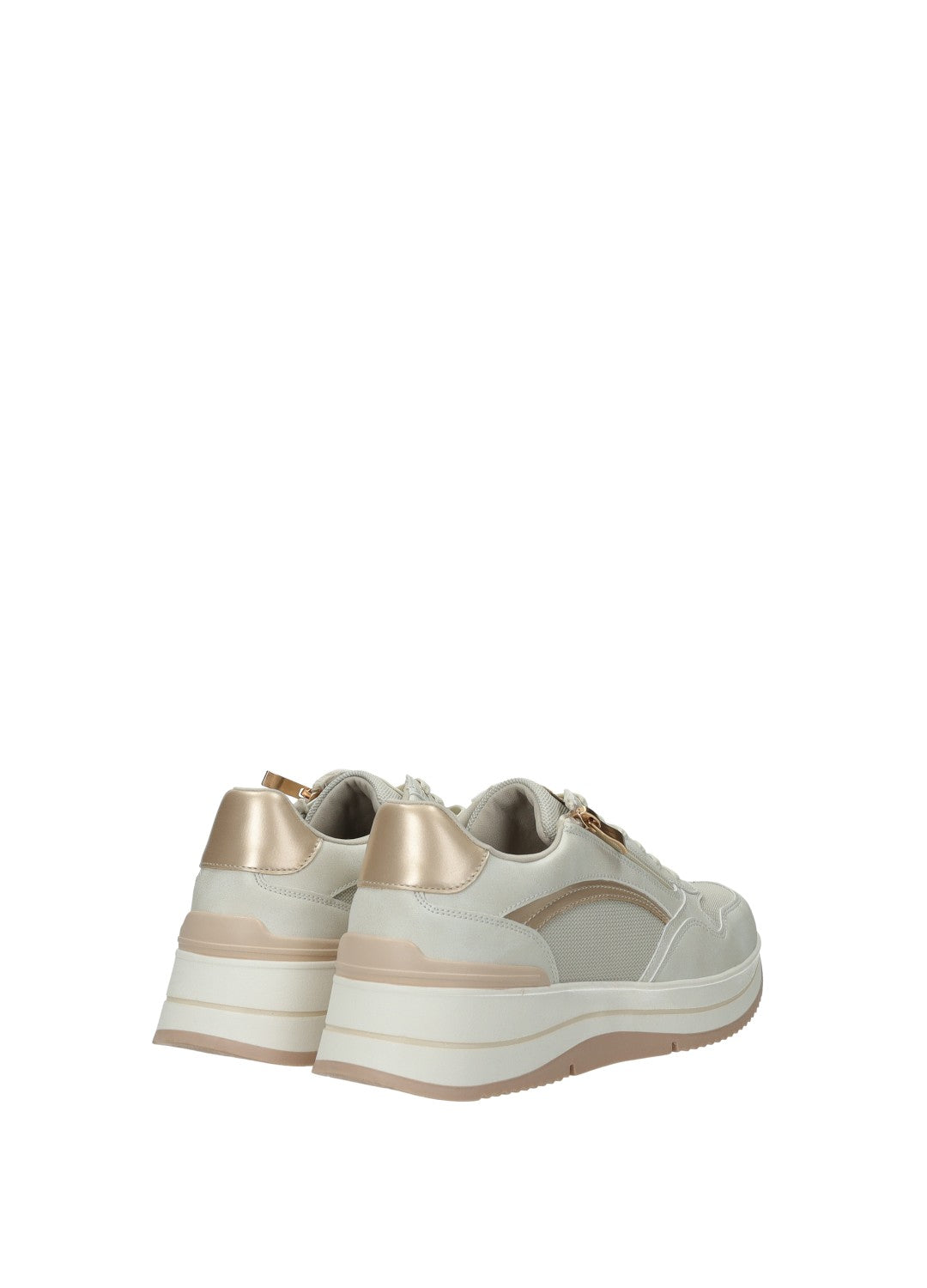 Sneakers donna white in PU/TEX fondo gomma