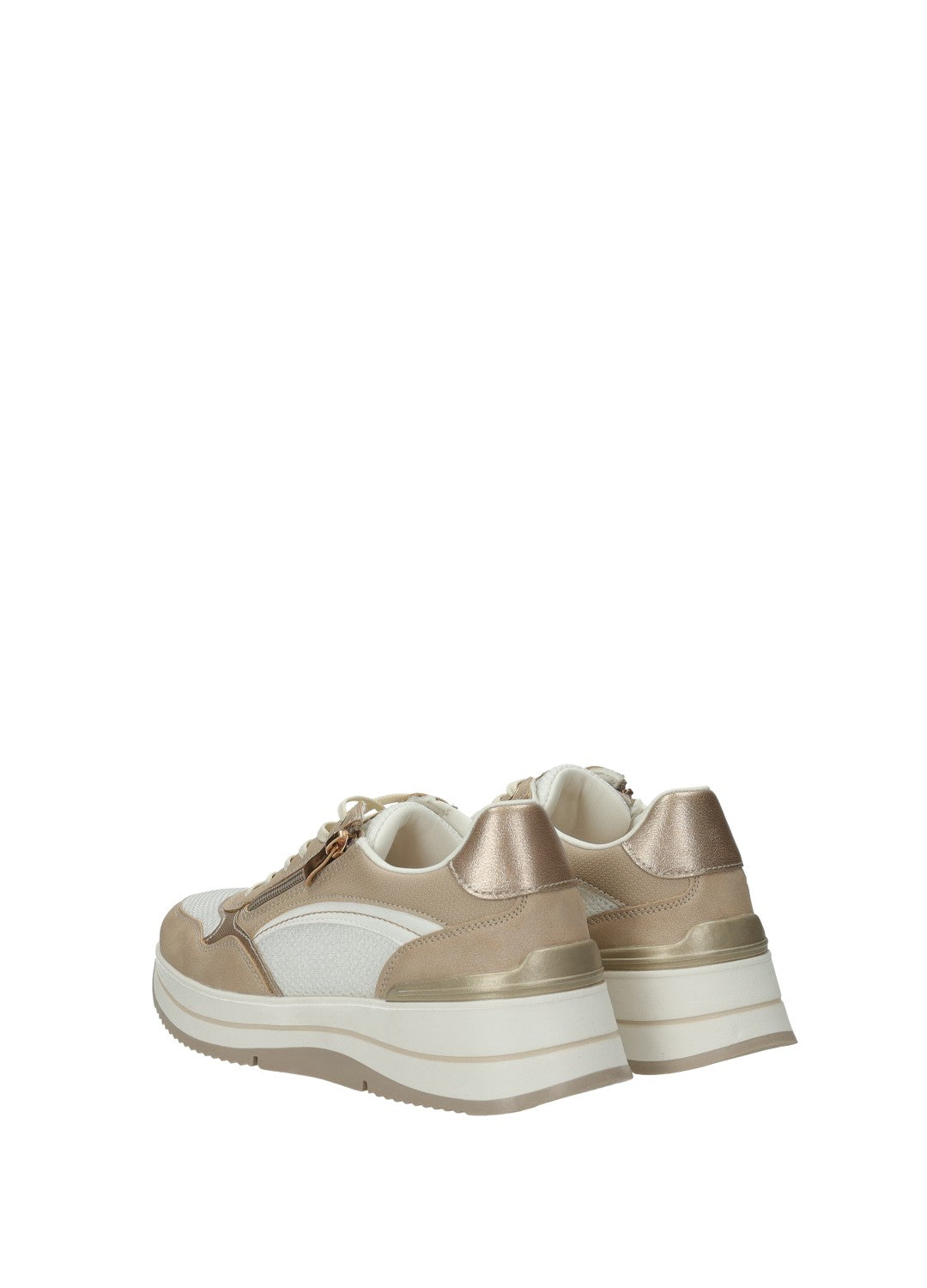 Sneakers donna white in PU/TEX fondo gomma