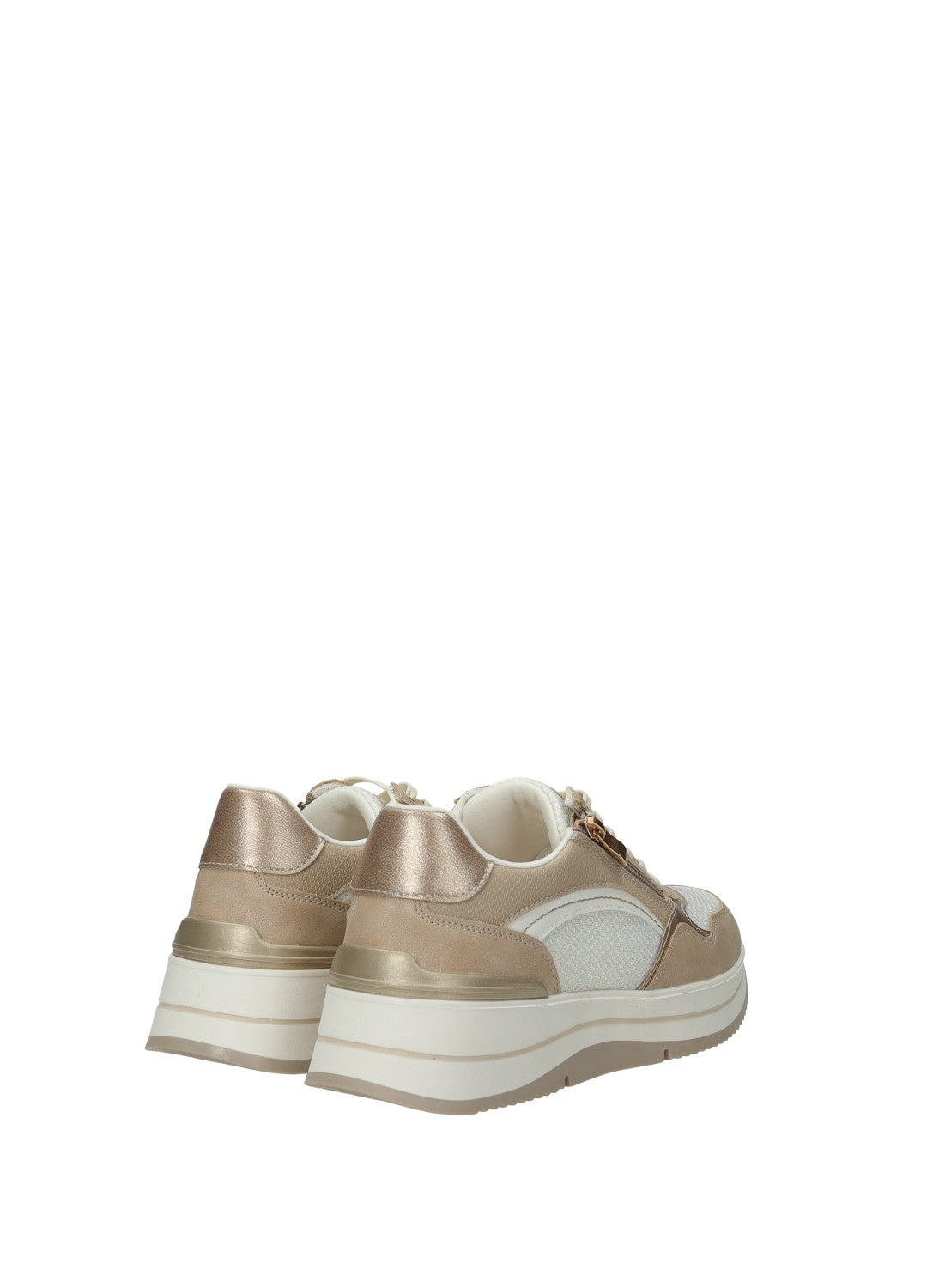 Sneakers donna white in PU/TEX fondo gomma