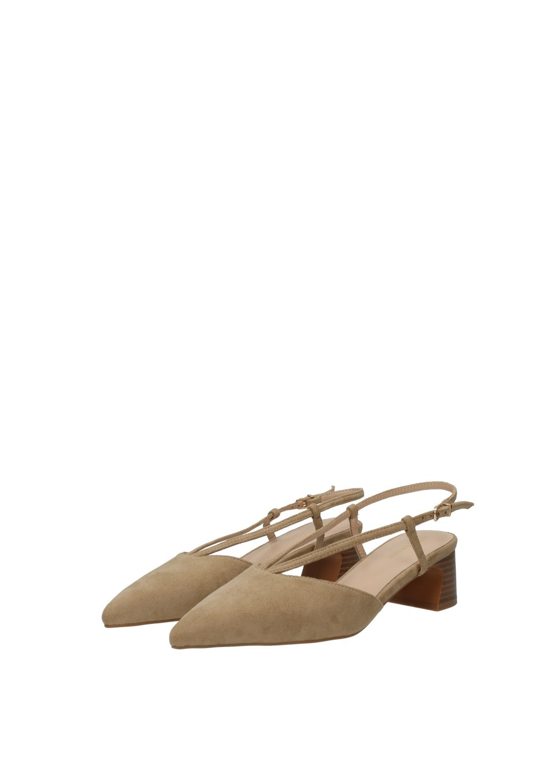 Décolleté slingback donna in PU tacco basso