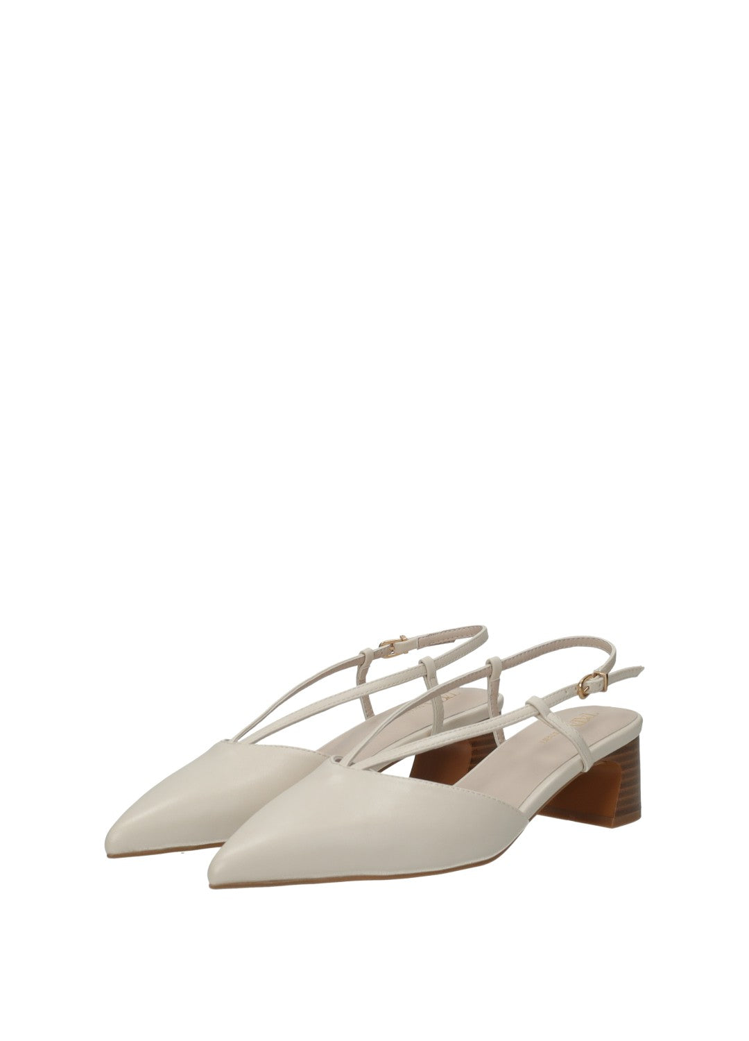 Décolleté slingback donna in PU tacco basso