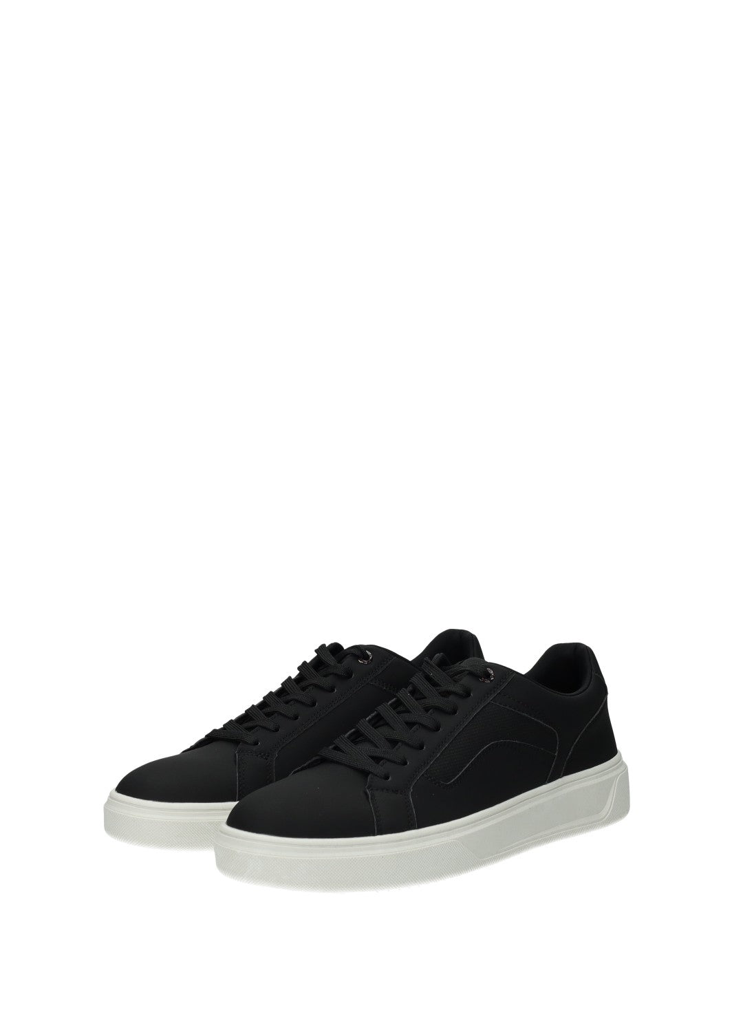 Sneakers uomo black in PU fondo gomma