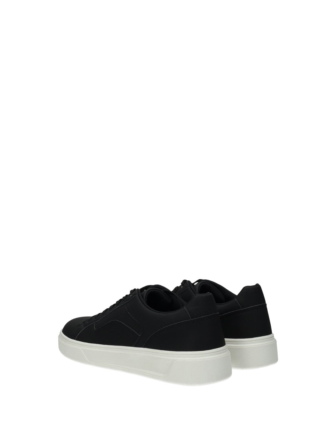 Sneakers uomo black in PU fondo gomma