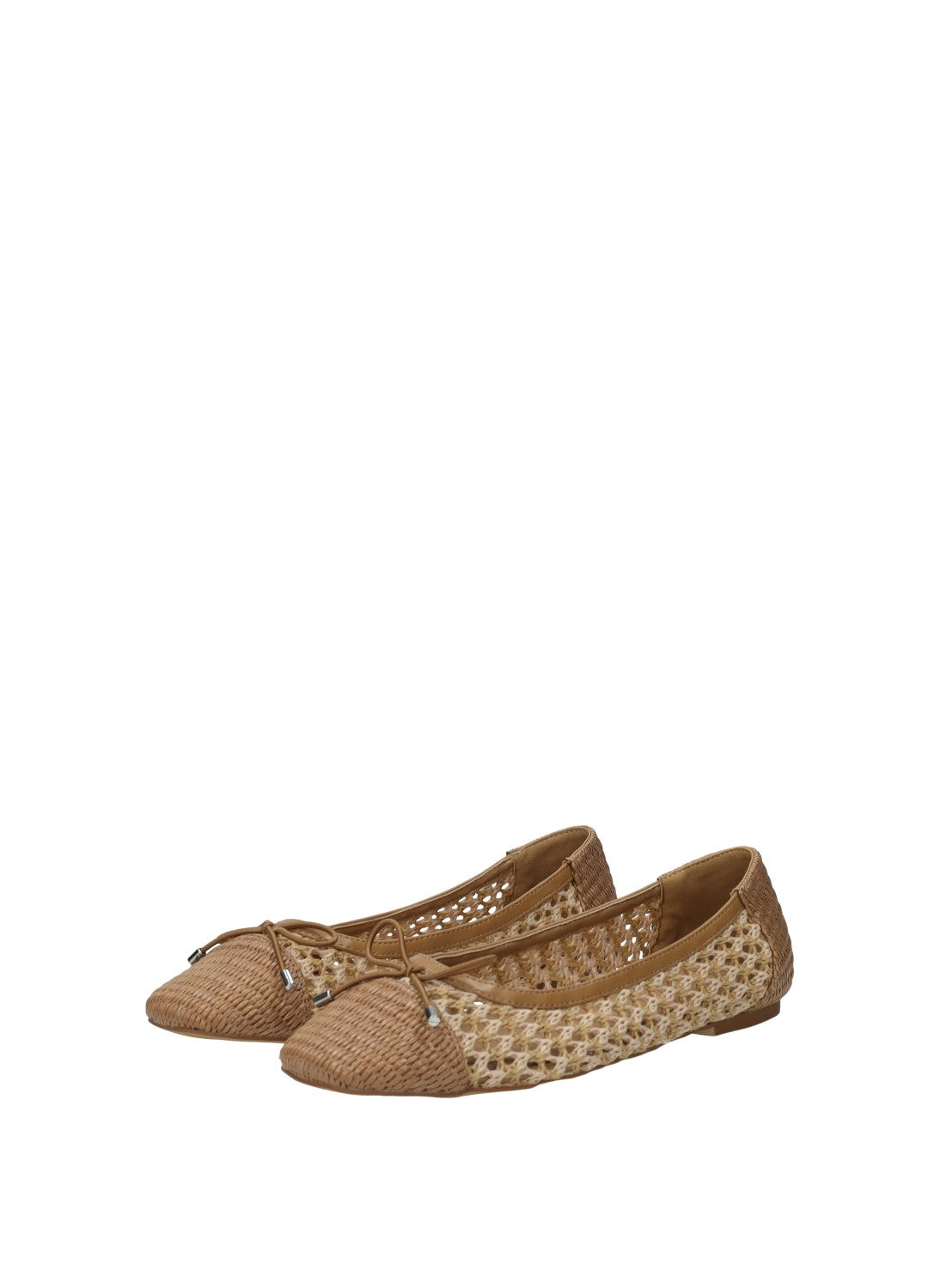Ballerine donna in tessuto con suola in gomma