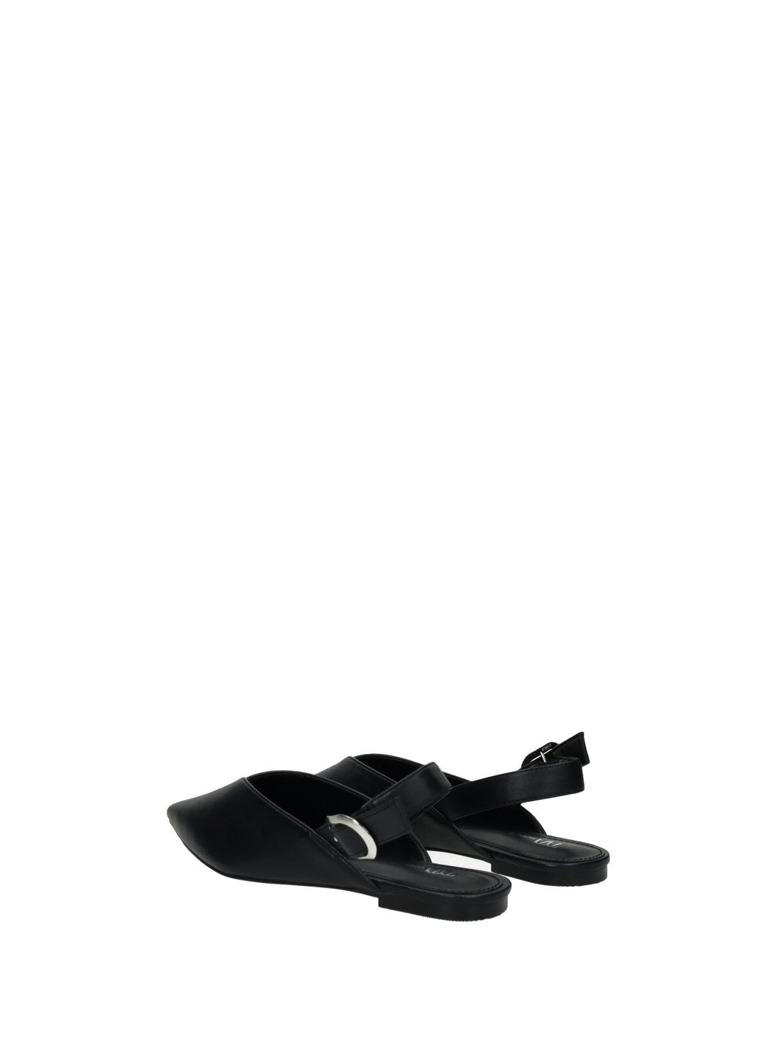 Décolleté slingback donna in PU e bianche con tacco basso