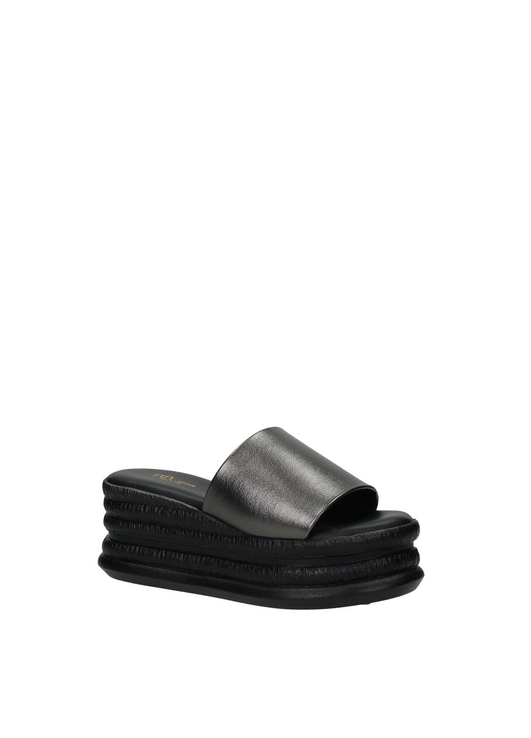 Sandali donna in vera pelle con zeppa alta